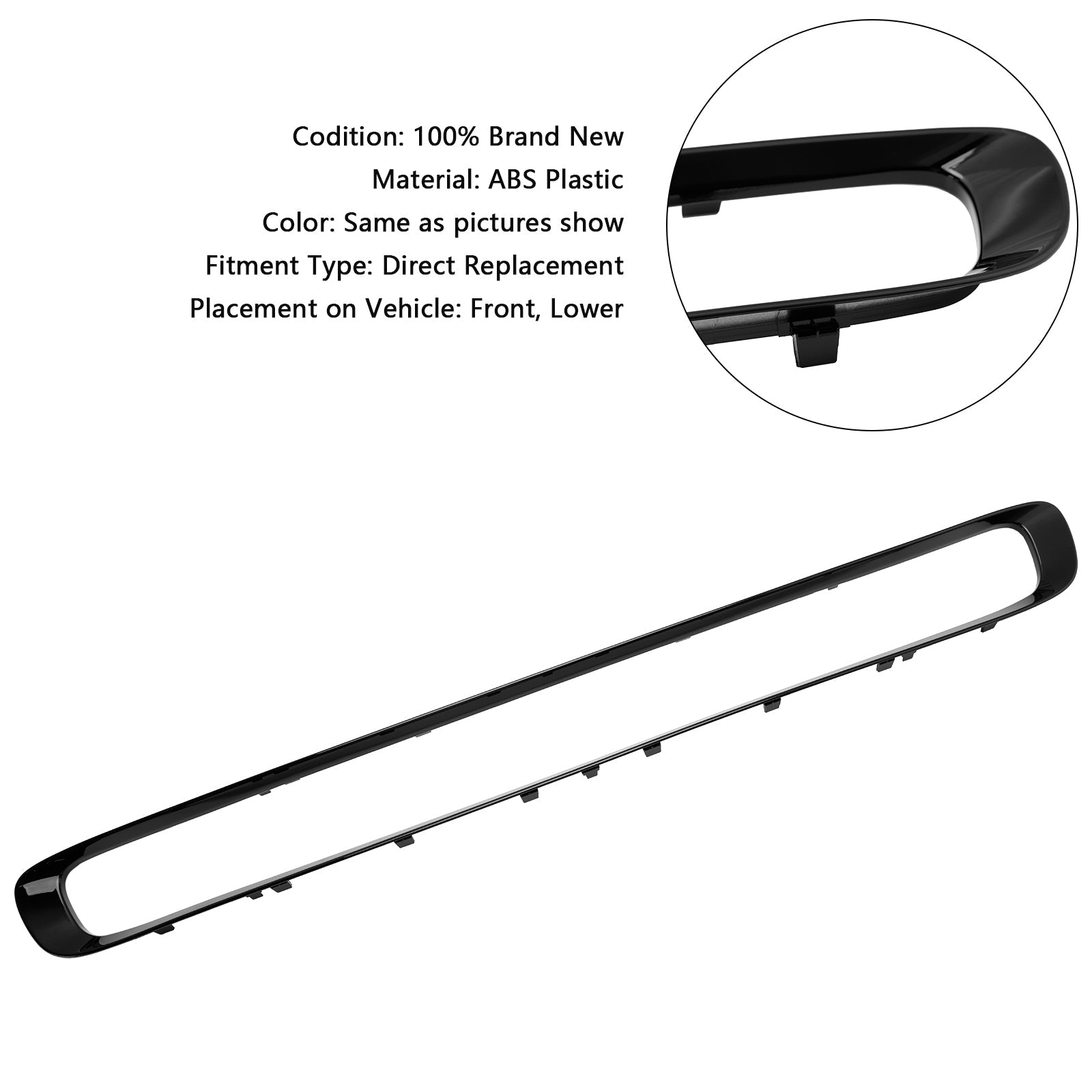 2014-2015 Mini Cooper Base Hatchback Front Bumper Lower Grill Trim 51117355238 MC1044103