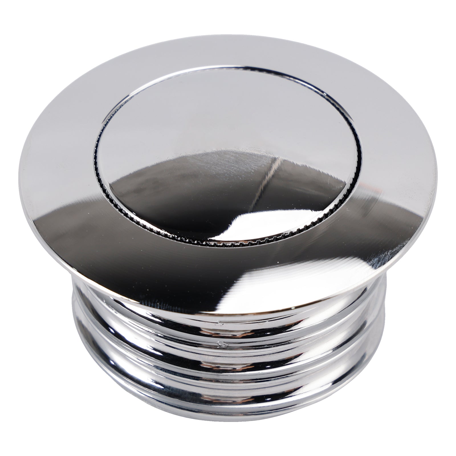 Chrome Billet Aluminum Pop Up Screw In Gas Cap Set For Touring Softail Dyna