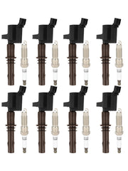 2008-2010 Ford F-350 Super Duty V8 5.4L 8pcs Ignition Coils +Spark Plugs DG521 SP509 0B244206 8L3E-12A366-AA