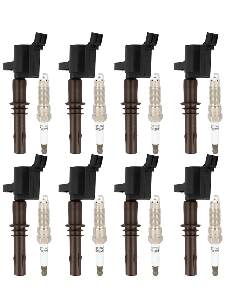 2008-2014 Lincoln Navigator V8 5.4L 8pcs Ignition Coils +Spark Plugs DG521 SP509 0B244206 8L3E-12A366-AA