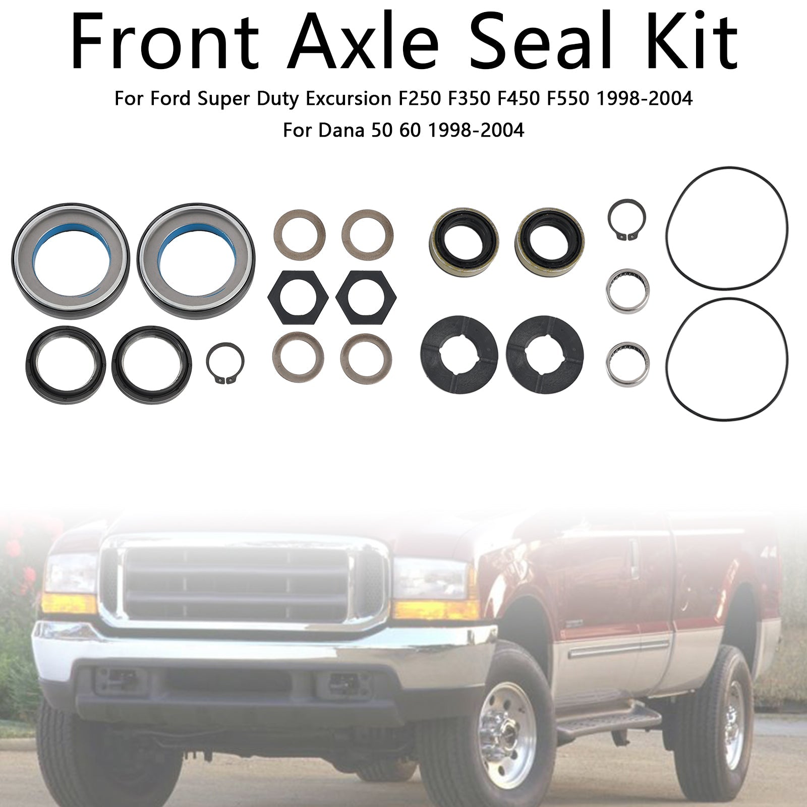 1998-2004 Dana 50 60 Front Axle Seal and Thrust Washer Kit