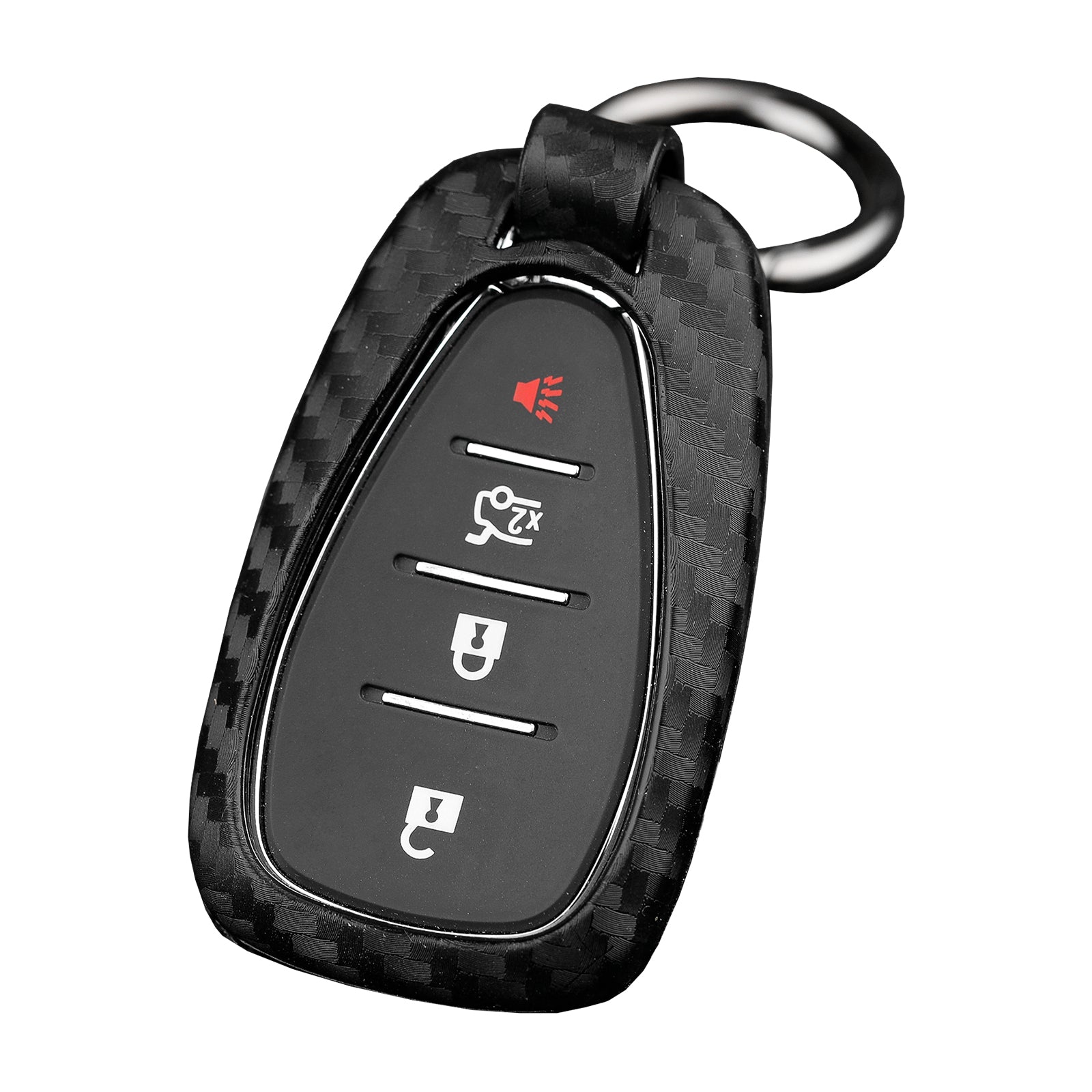 Leather Silicone Car Key Case Cover With Buckle For Chevrolet