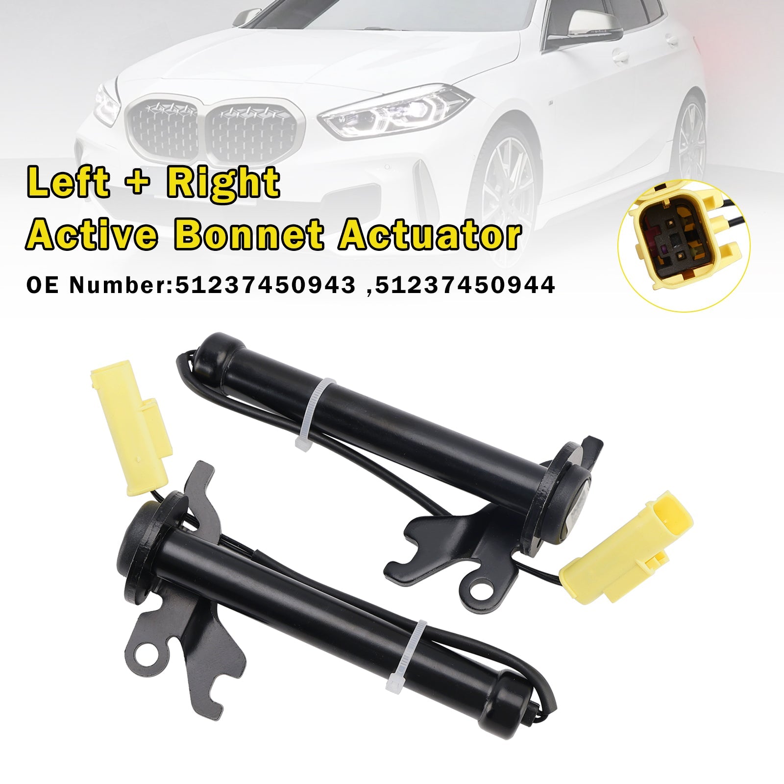 Left Right Active Bonnet Actuator 51237450943 For BMW 1 Series F40 F44 2019-2024