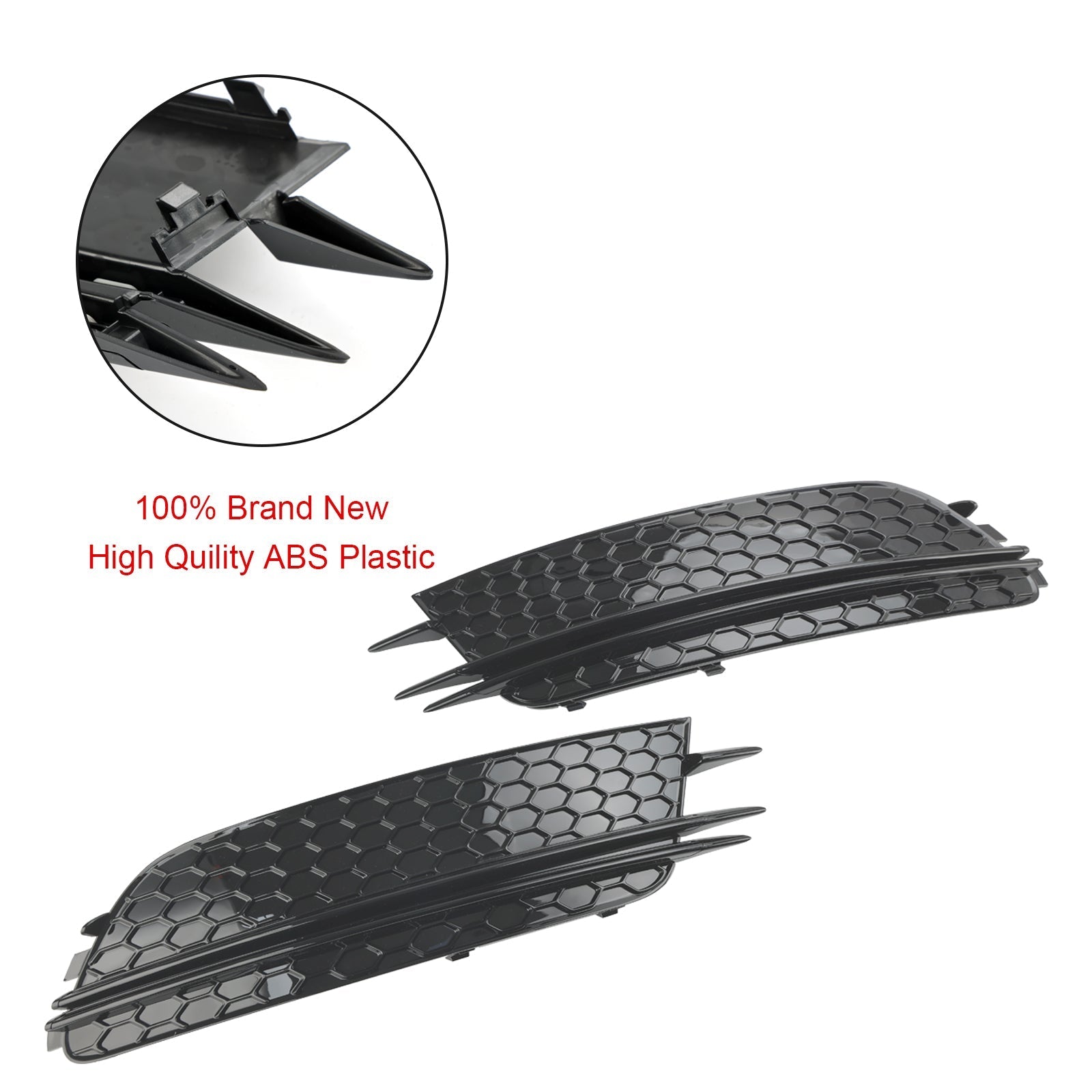 2012-2015 Audi A6 4G C7 2PCS Front Fog Light Cover Bezel Grille Grill