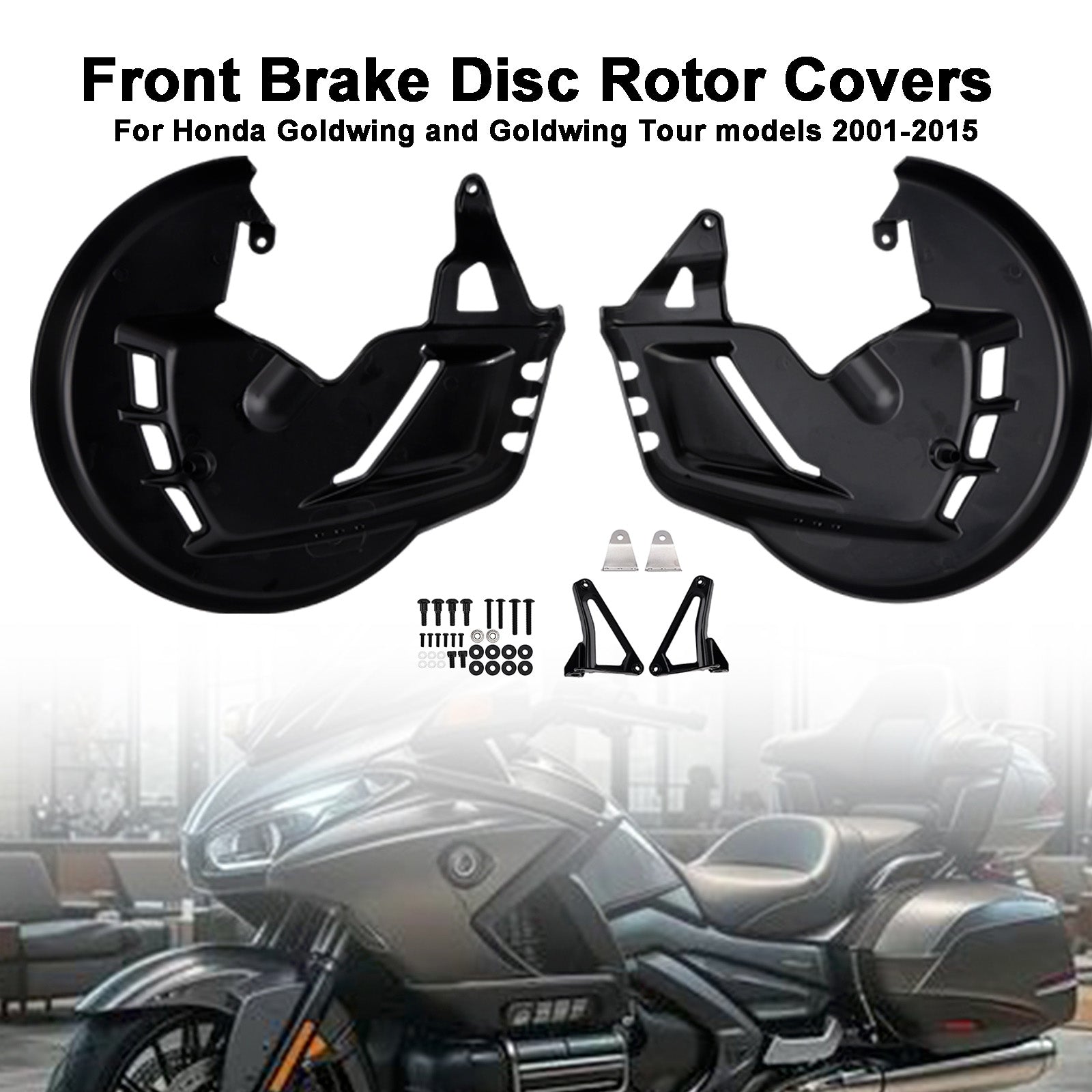 2001-2015 For Honda Goldwing and Goldwing Tour models Front Brake Disc Rotor Covers