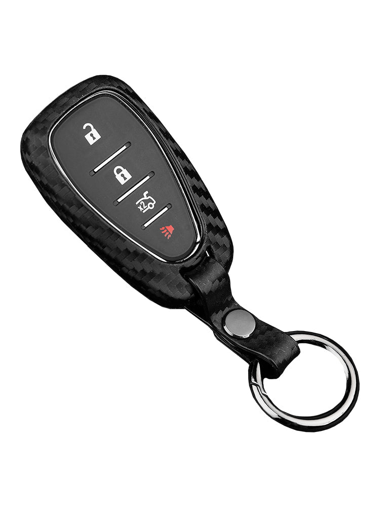 Leather Silicone Car Key Case Cover With Buckle For Chevrolet