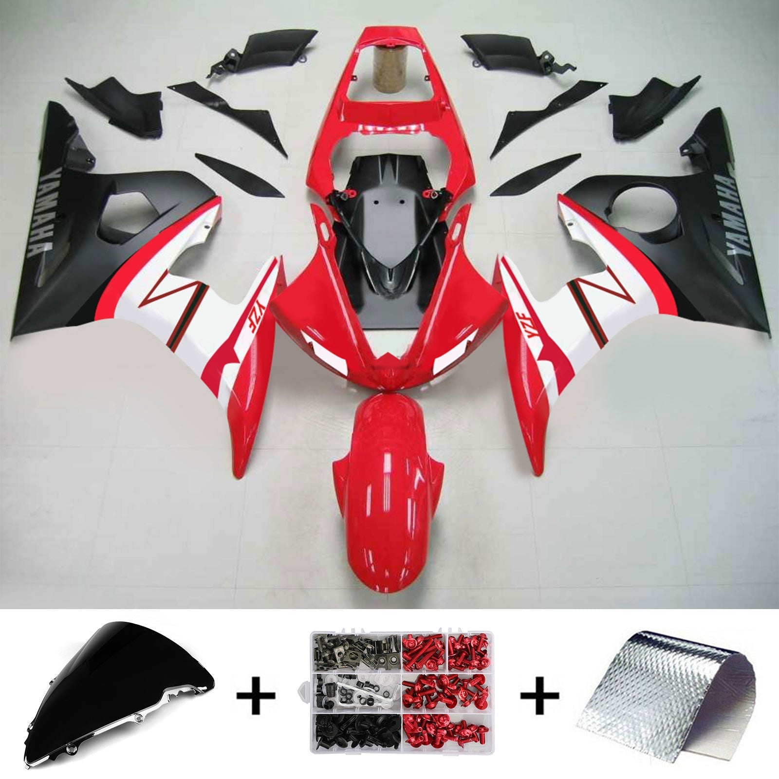 2005 Yamaha YZF 600 R6 Injection Fairing Kit Bodywork Plastic ABS #139