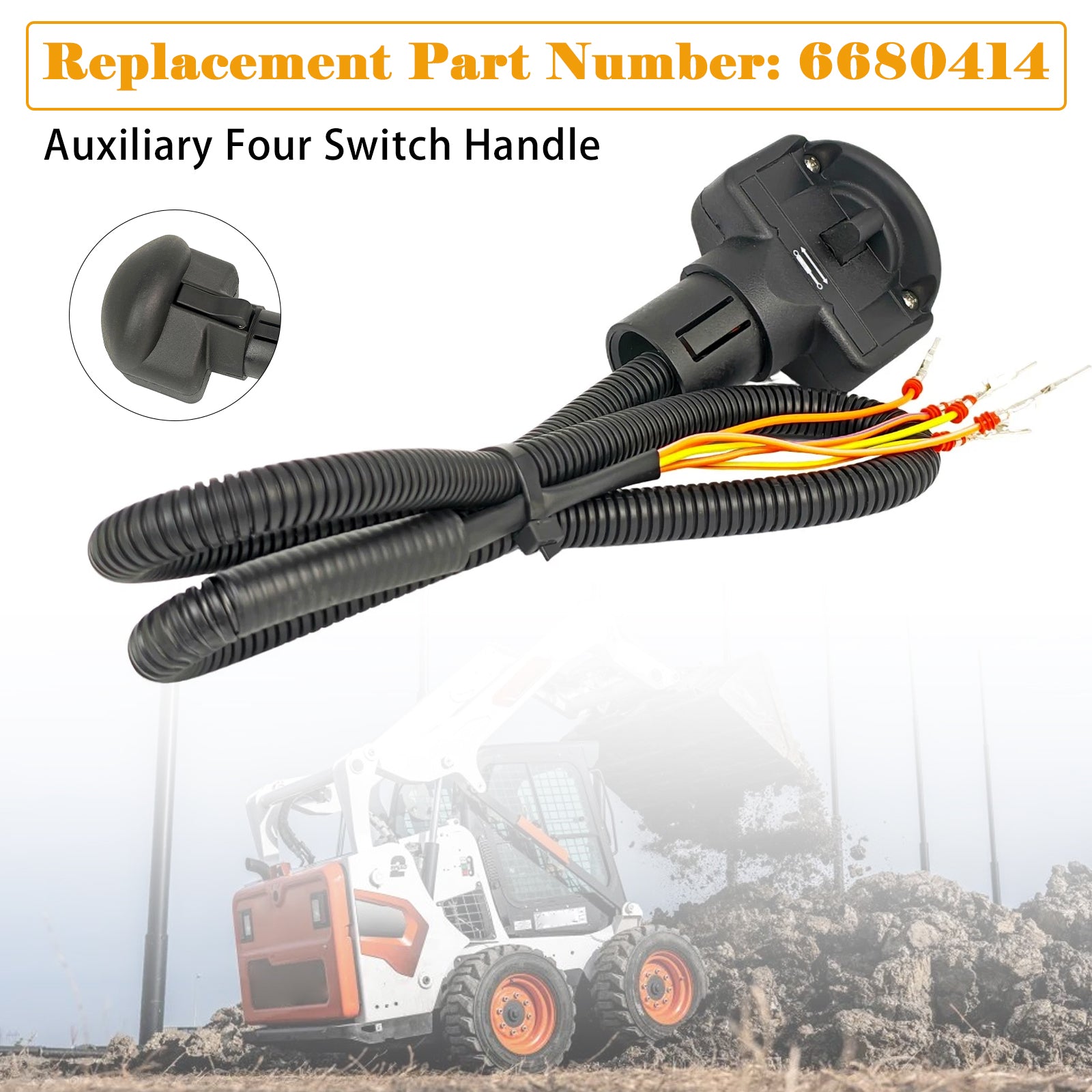 6680414 Auxiliary Four Switch Handle For Bobcat 753 773 7753 853 863 864 873 963