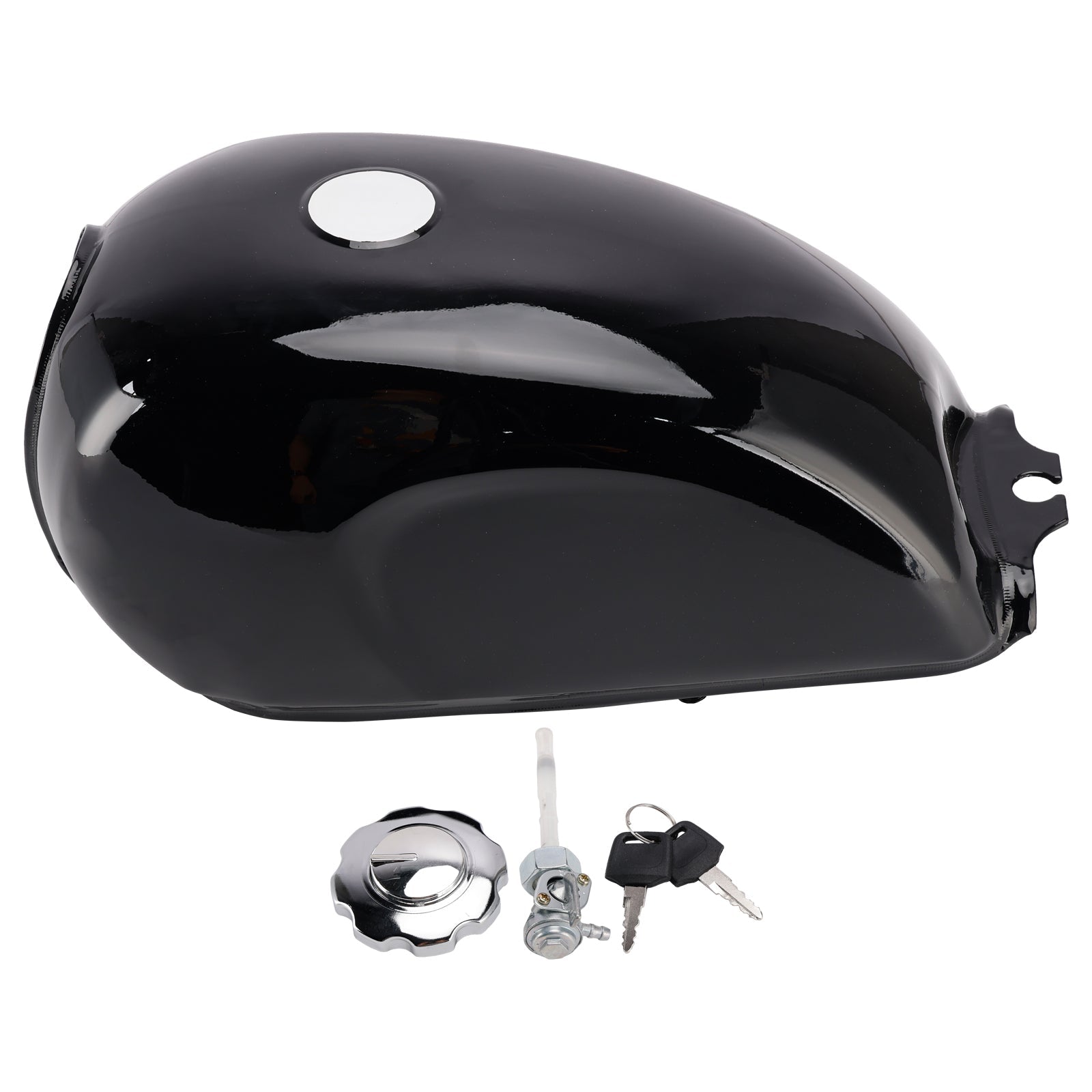 CAFE RACER FUEL STYLE GAS TANK 9L 2.4GAL BLACK FINISH FOR CUSTOM SCRAMBLER
