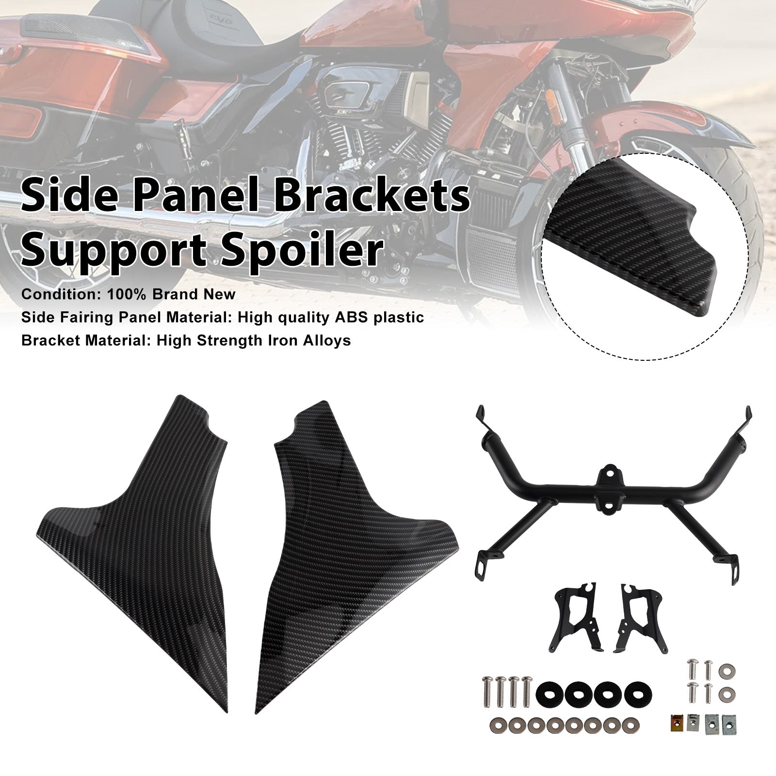 2024-later Harley Road Glide CVO ST FLTRXSTSE Side Panel Brackets Support Spoiler