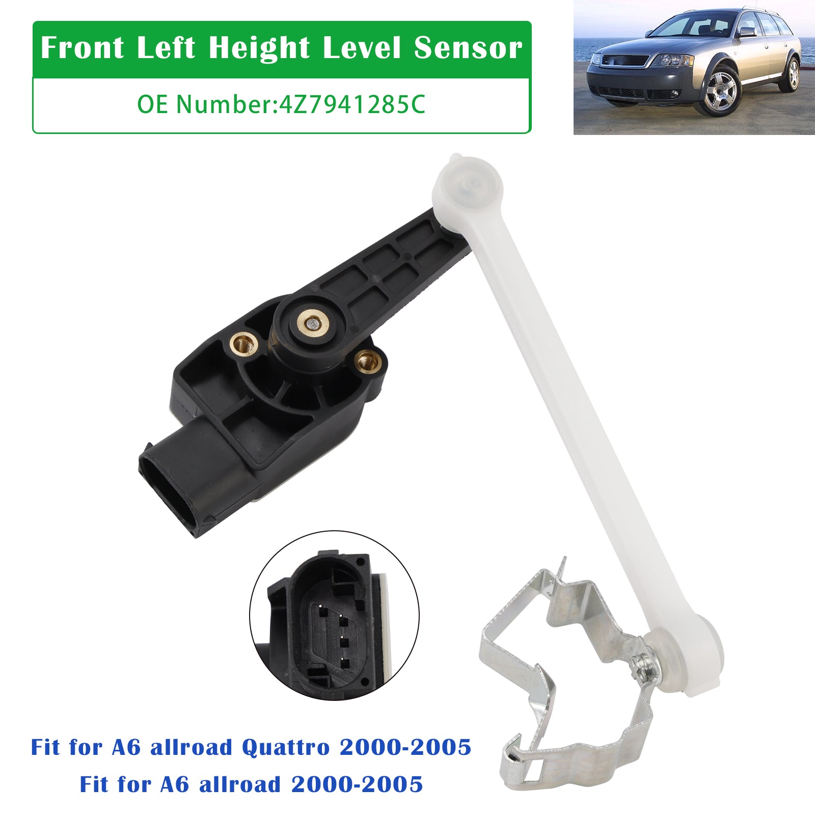 Front Left Height Level Sensor 4Z7941285C For Audi A6 C5 Allroad Quattro 00-05