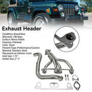 Stainless Steel Manifold Header Fit Jeep Wrangler TJ 1997-1999 2.5L L4
