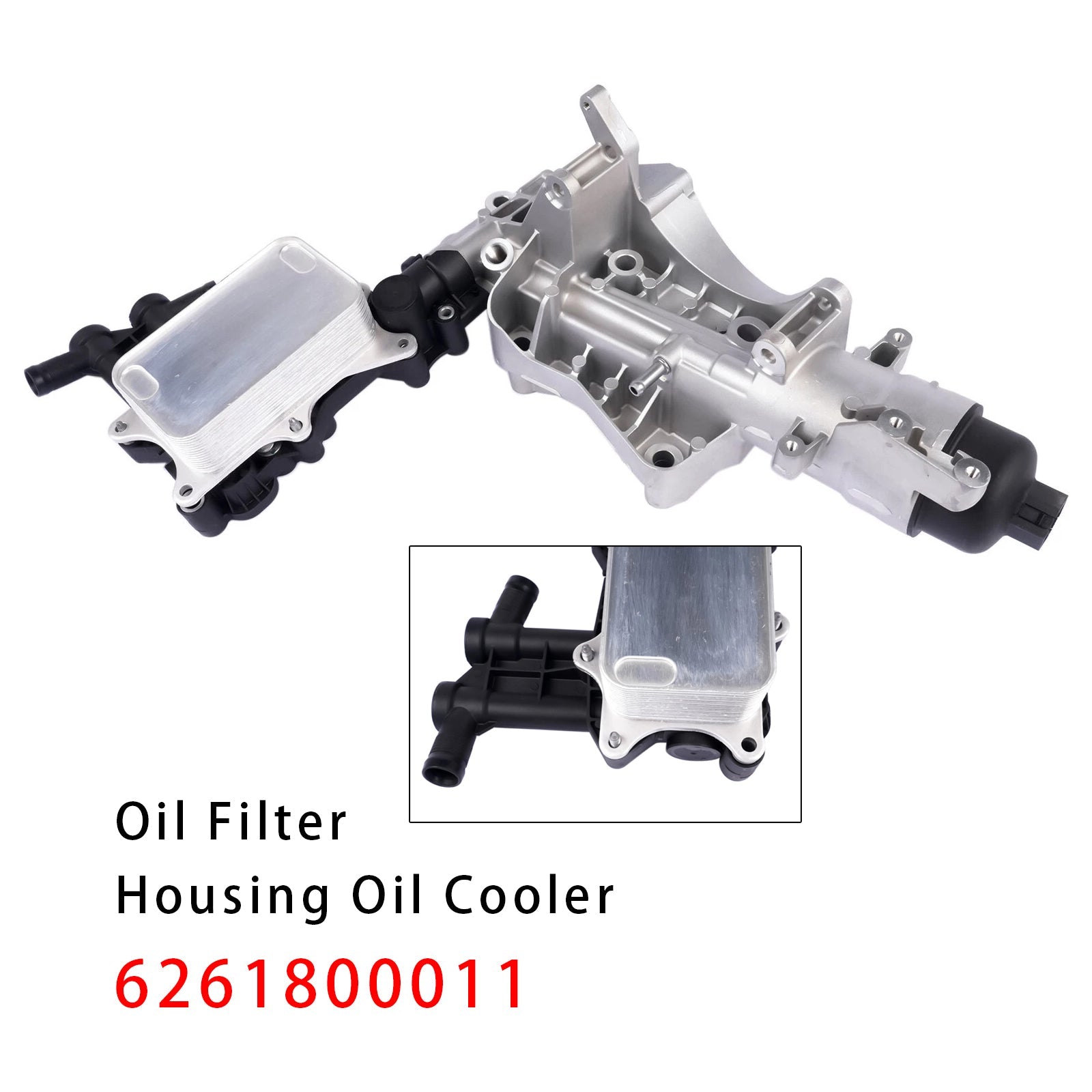 Oil Filter Housing Oil Cooler Assembly 6261800011 For Mercedes Benz C Class W205