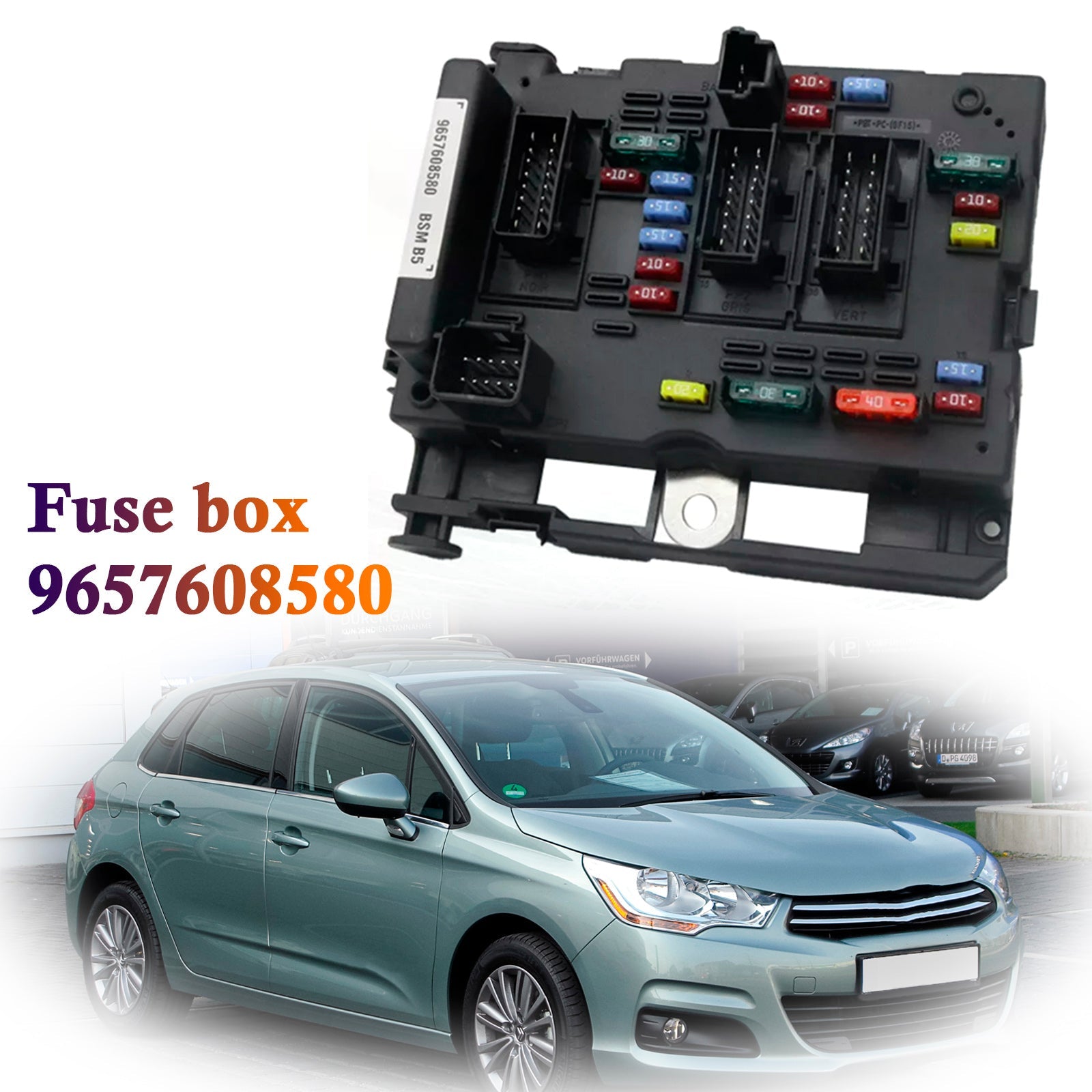 1996-2008 CITROEN BERLINGO I II 1.1 8V 1.4 8V 1.6 16V 1.6 HDI 1.8 8V 1.8 D 1.9 D 1.9 D DW8 2.0 HDI Fuse Box Module BSM 9657608580