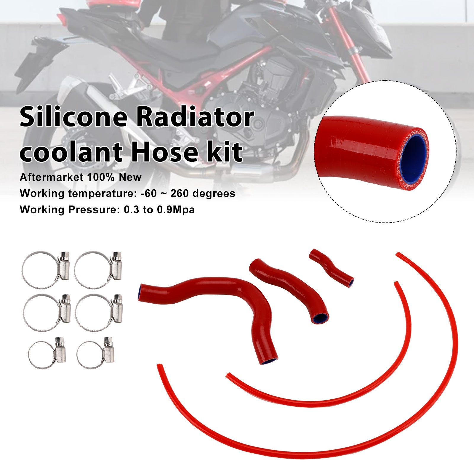 2023-2025 Honda CB750 Hornet Silicone Radiator coolant Hose