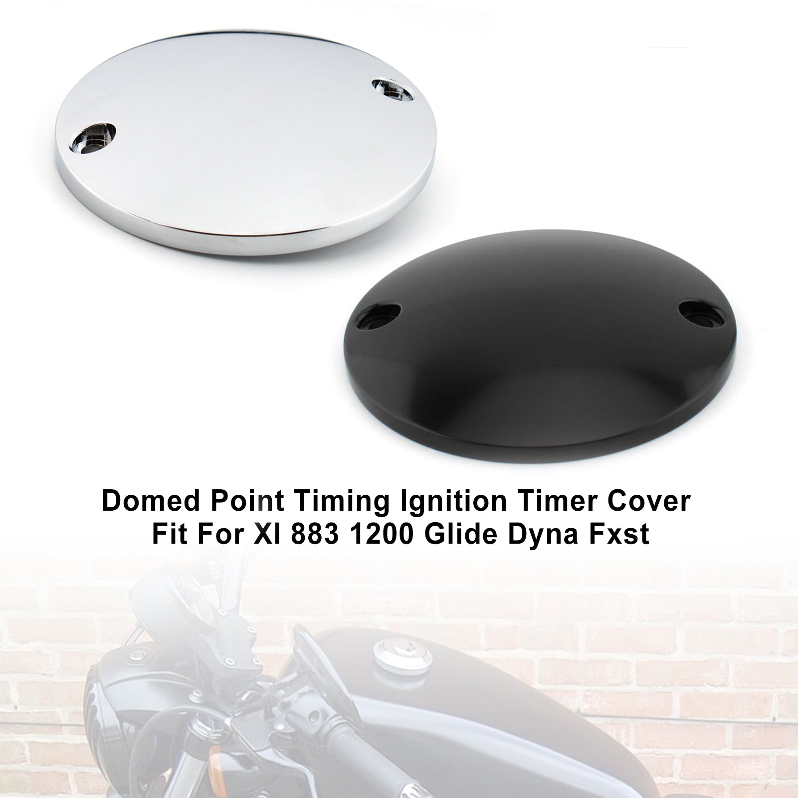 Domed Point Timing Ignition Timer Cover For Xl 883 1200 Glide Dyna Fxst Chrome Generic