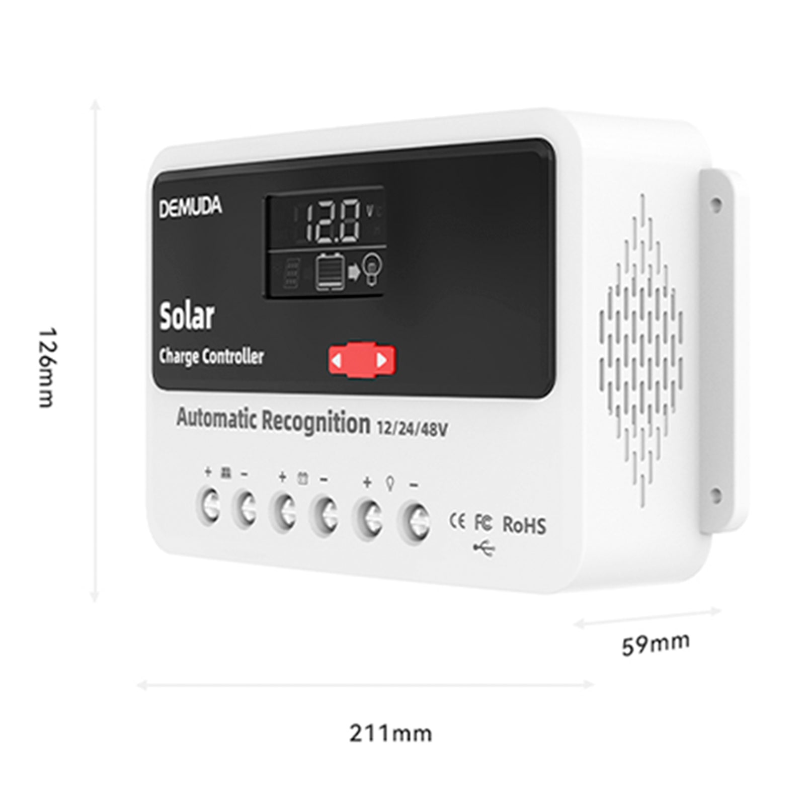 12V24V48V 10A-60A PWM Solar Controller Automatic Solar Controller Iron Phosphate