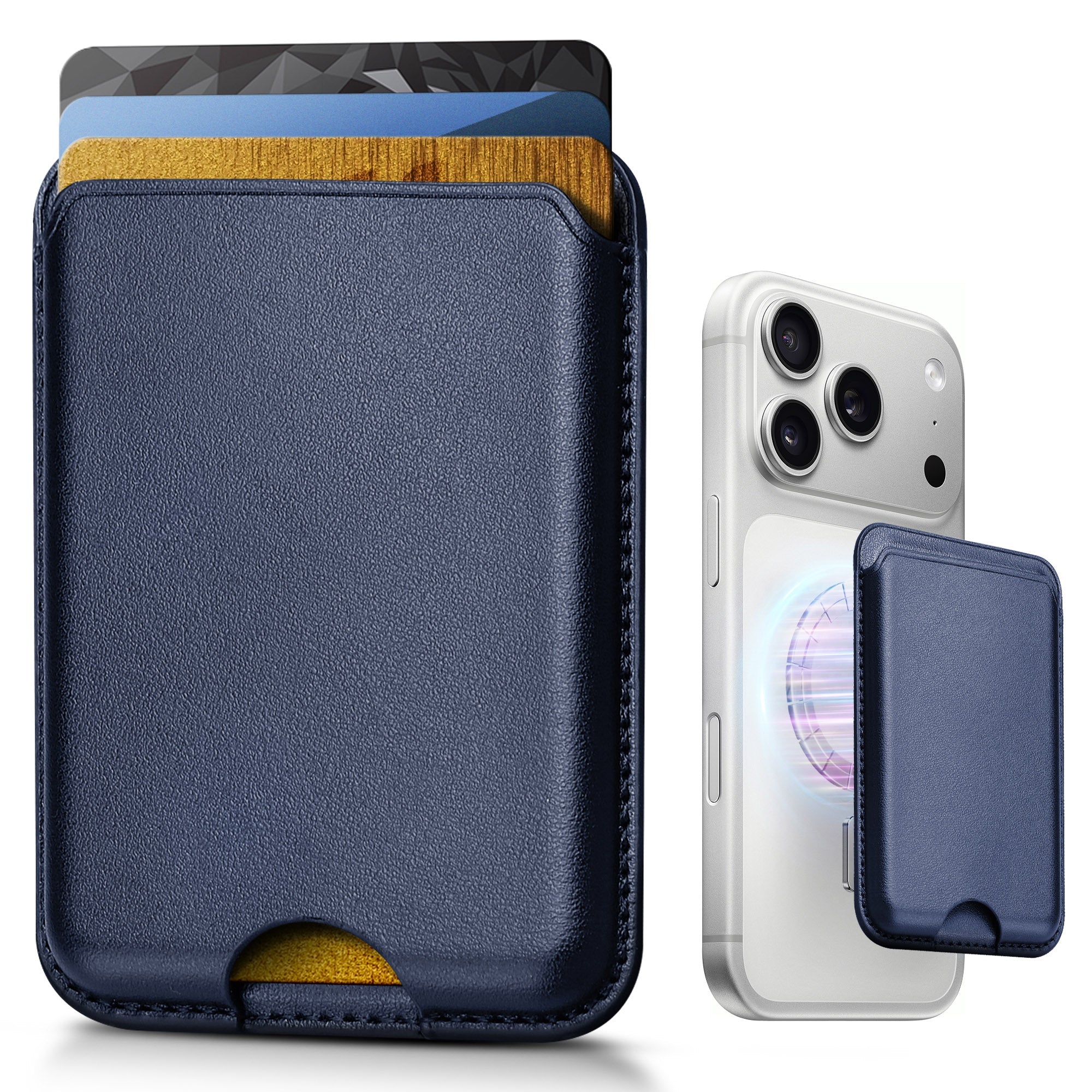 Magnetic Card Holder MagSafe Wallet RFID Protection for iPhone 17/16/15/14/13/12