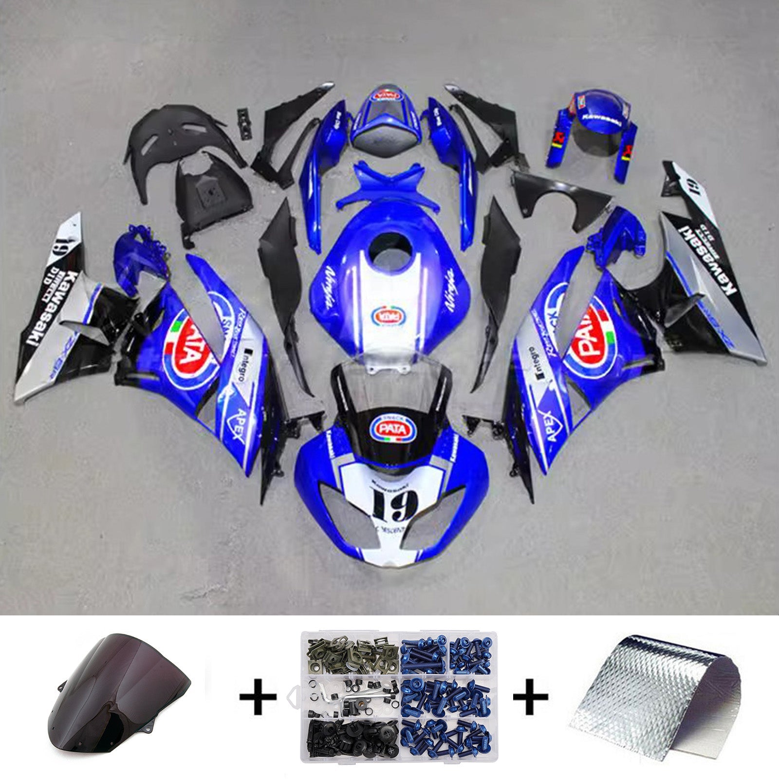 Injection Fairing Kit Bodywork Plastic ABS fit For Kawasaki ZX6R 636 2009-2012