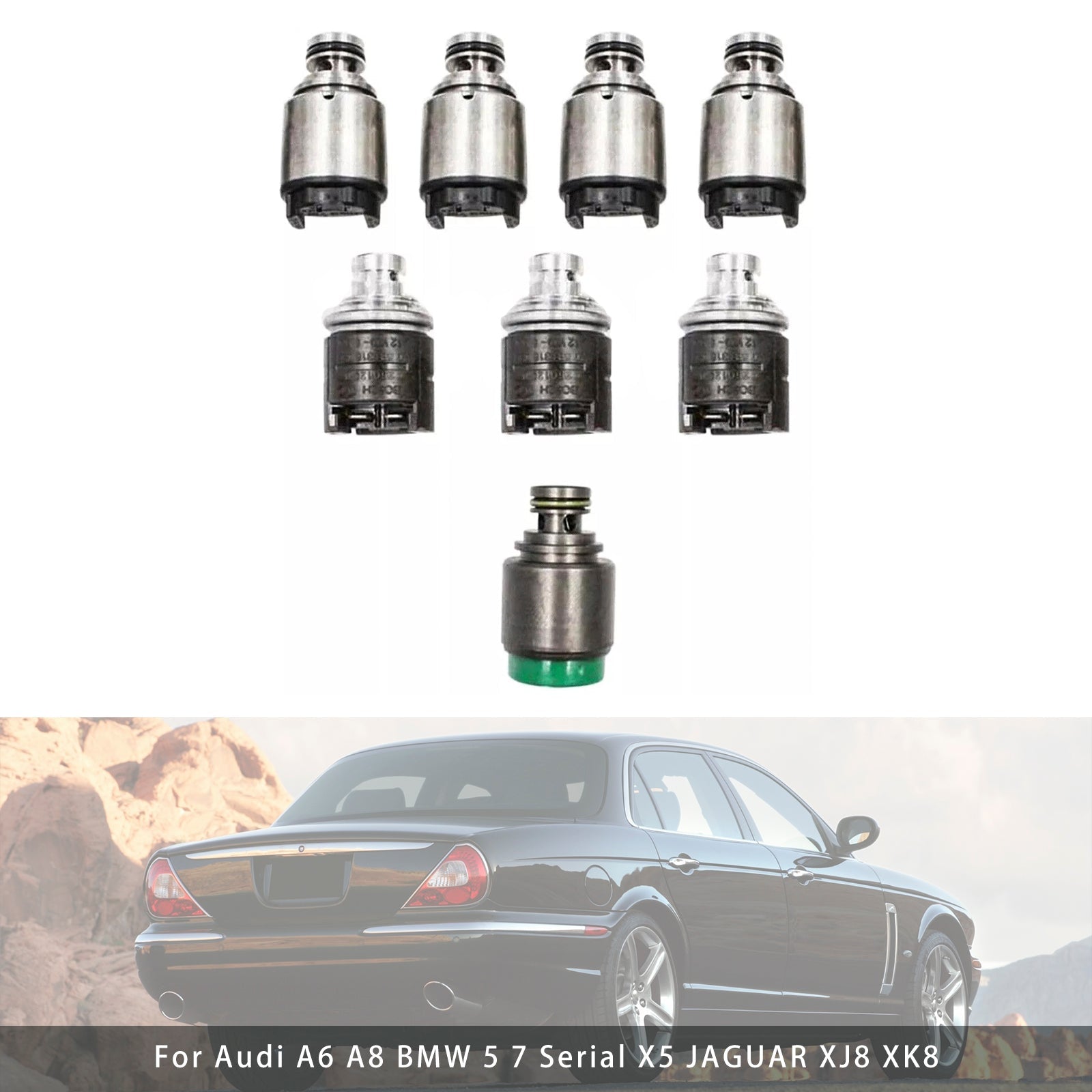 1998-2003 JAGUAR XJ8 V8 3.2L 4.0L 5HP24 Transmission Solenoid Set 5HP24 5HP24A