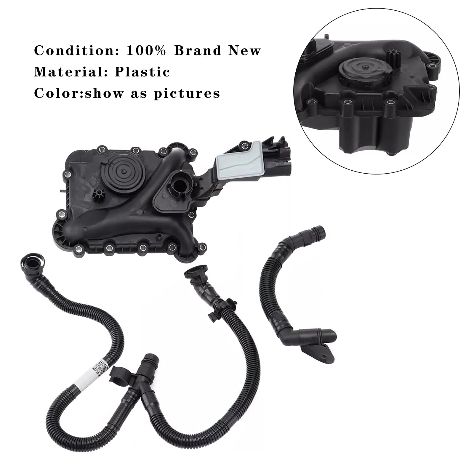 2011-2017 A5 Sportback (8TA) 3.0 TFSI quattro Oil Separator PCV Valve Vent Trim & Hose Tube 06E103547S