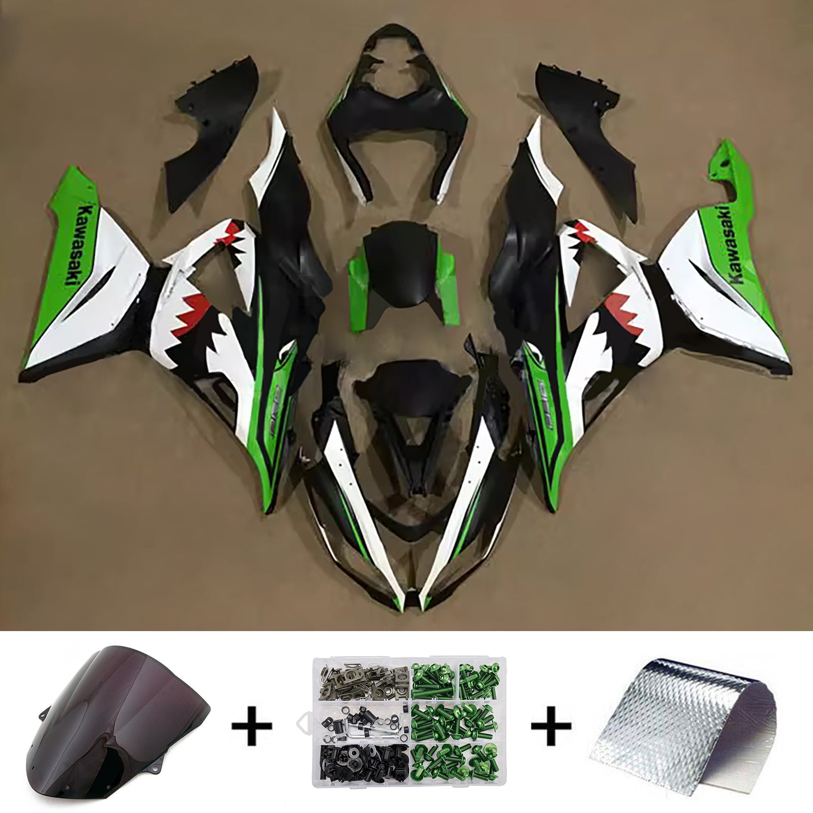 Injection Fairing Kit Bodywork Plastic ABS fit For Kawasaki ZX6R 636 2013-2018