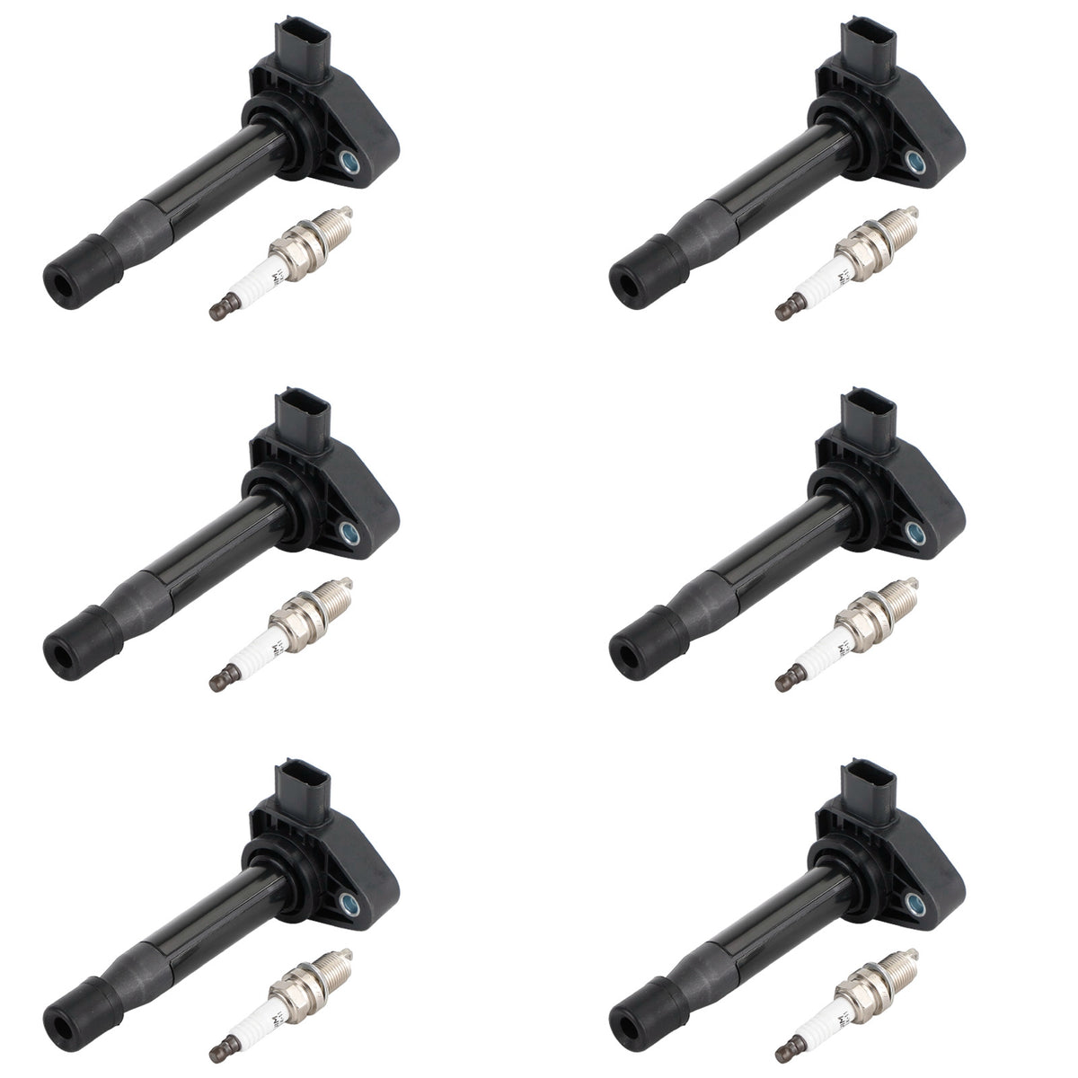 6X Ignition Coils+6X Spark Plugs Set UF242 For Honda Odyssey 3.5L 1999-2007