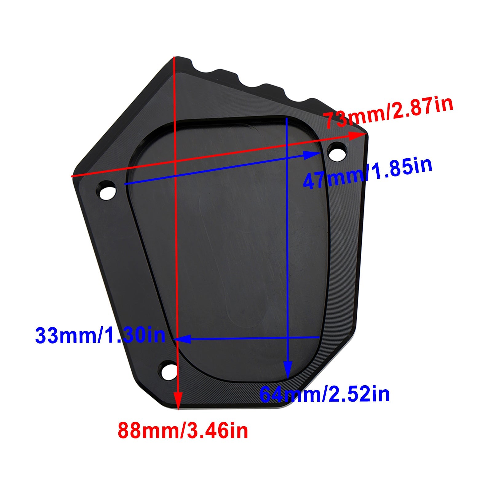 2016-2022 BMW K1600 Kickstand Enlarge Plate Pad