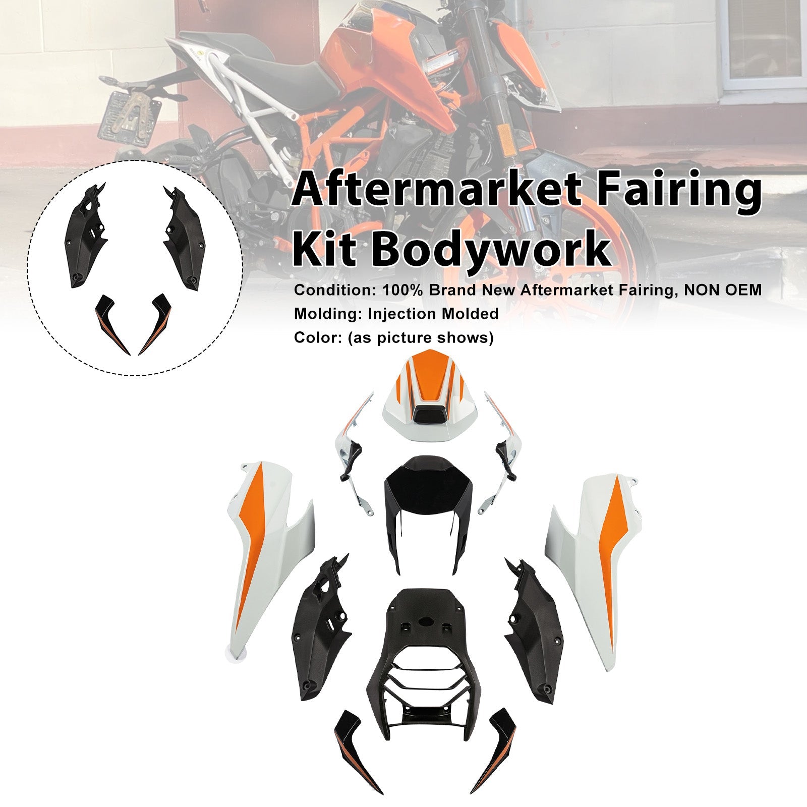 Injection Bodywork Fairing Kit for 390 DUKE 2017-2023