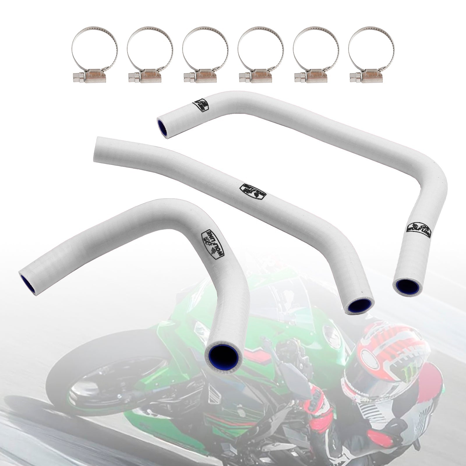 2023-2024 Kawasaki ZX4R ZX-4RR Silicone Radiator coolant Hose kit