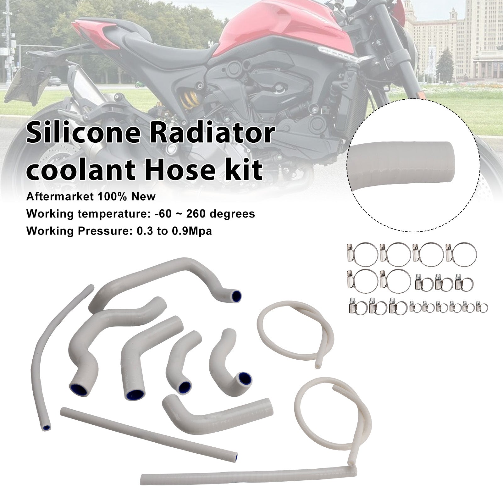 2021-2025 Ducati Monster 937 Silicone Radiator coolant Hose
