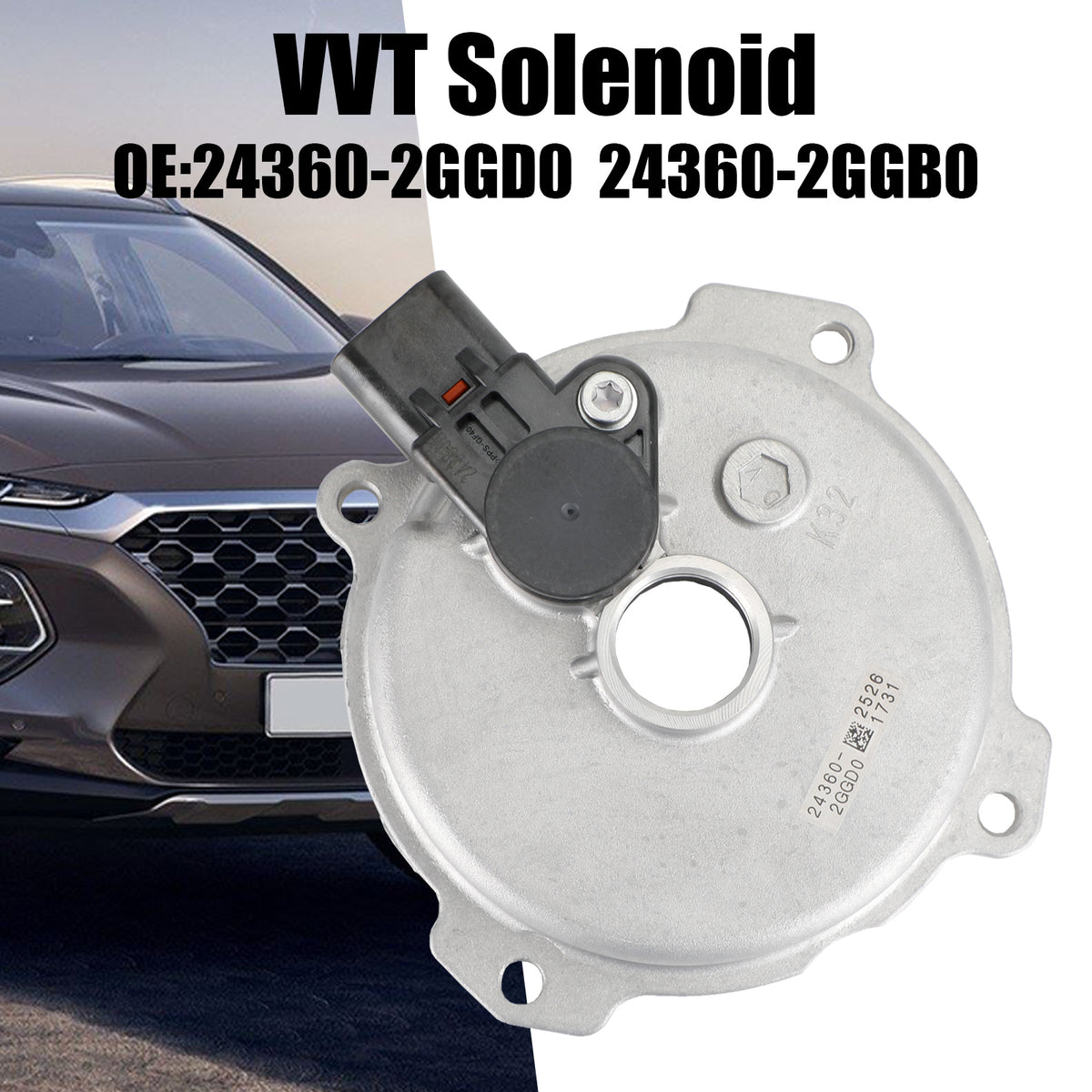 2016-2020 Kia Optima 2.0L+2.4L Engine Variable Valve Timing VVT Solenoid 24360-2GGB0 24360 2GGB0 Generic
