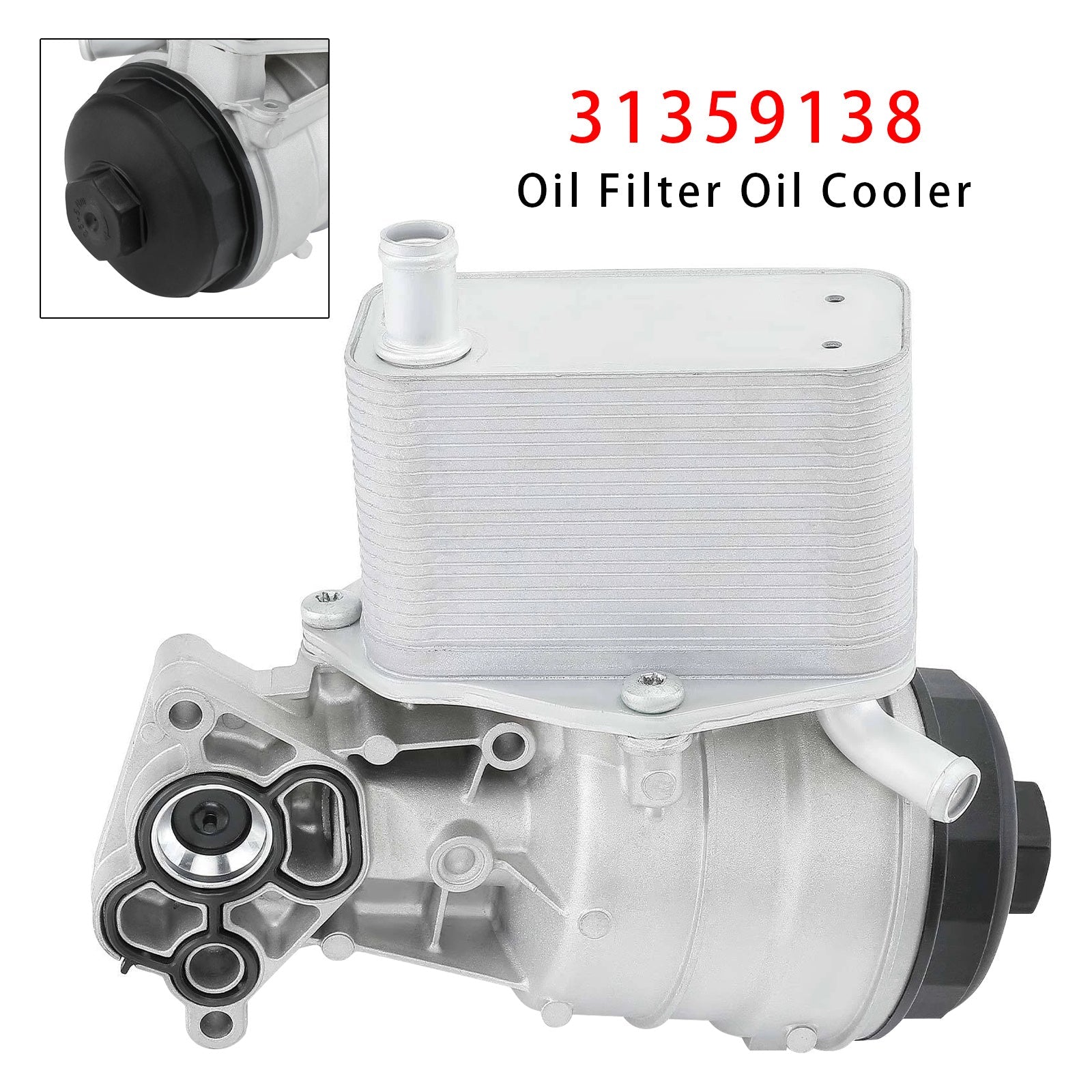 2011-2016 For Volvo S60 L6 3.0L Turbocharged Oil Filter Housing Oil Cooler 31359138
