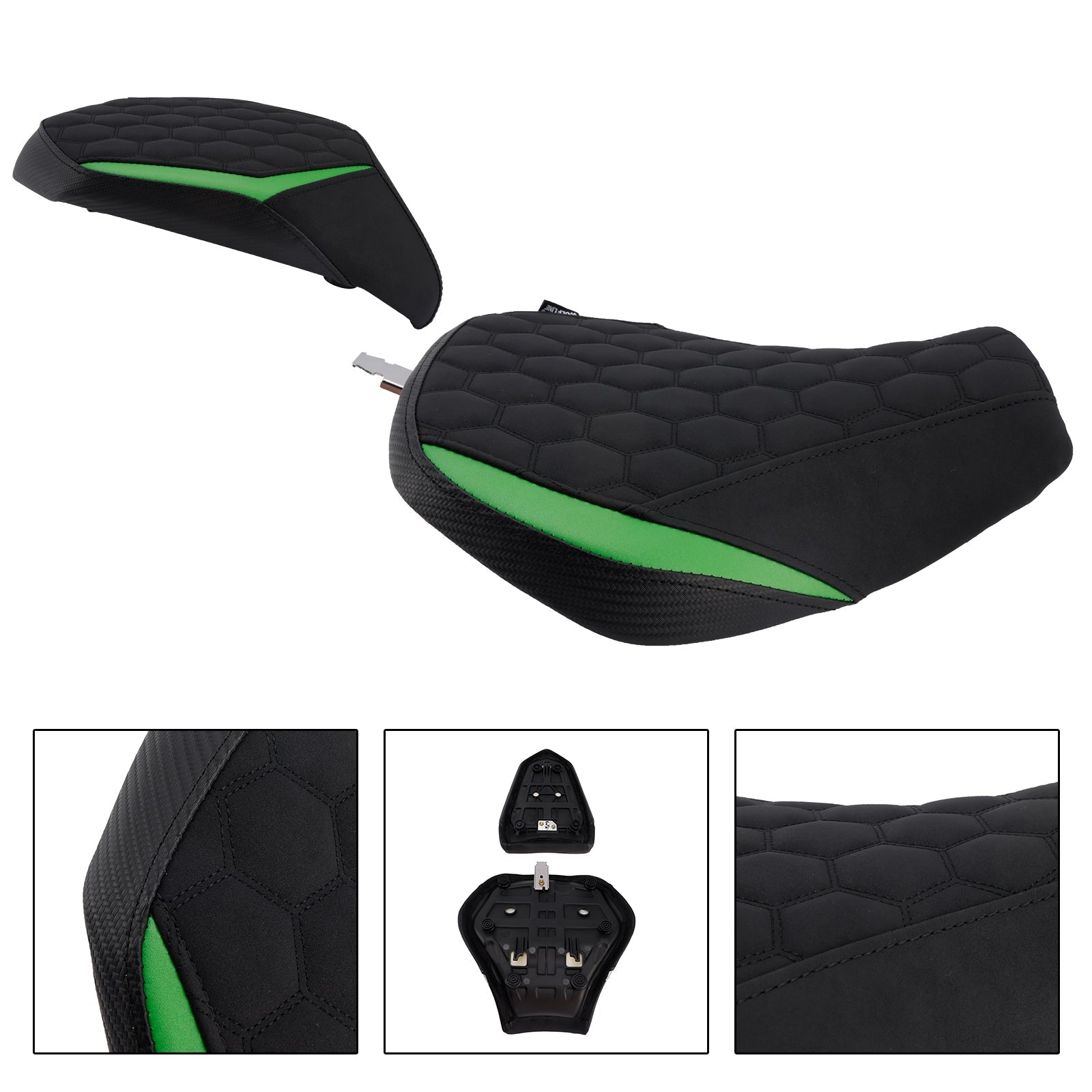 2022-2025 For Kawasaki Ninja H2 Sx Lower Front W/ Rear Seat Driver Pillion Green2