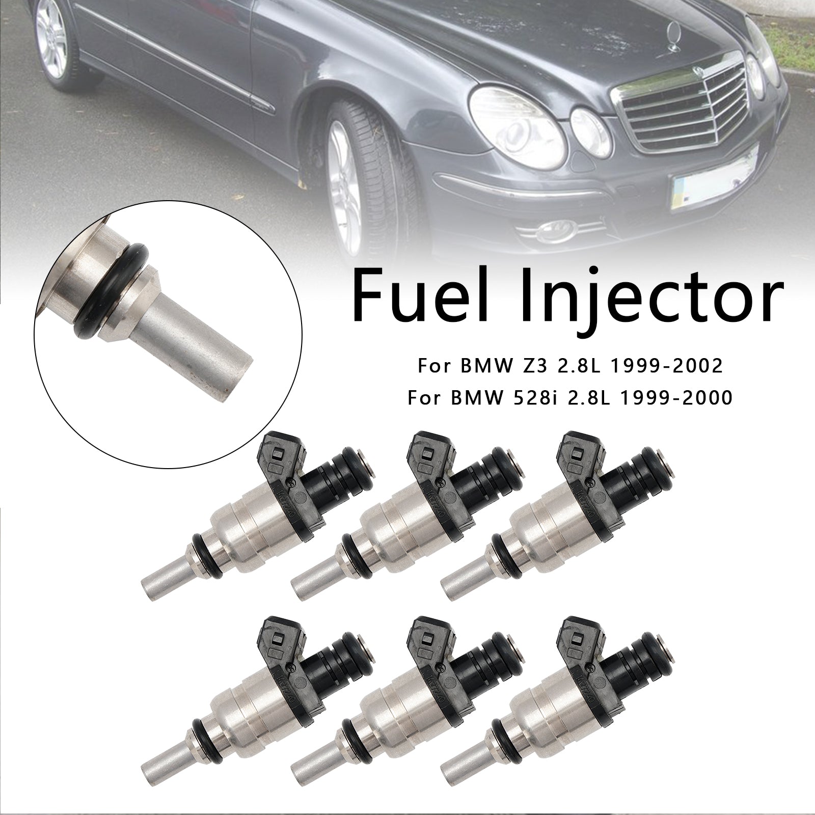 1999-2000 BMW 528i 2.8L 6PCS Fuel Injector 13537546244 1427240 7546244