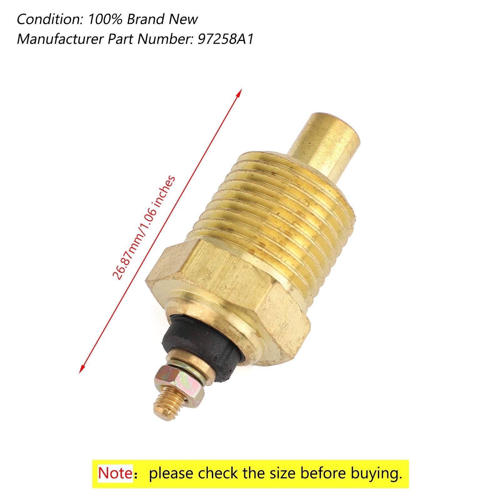 Sierra 18-5898 1/2" Temp Sender Temperature Sensor