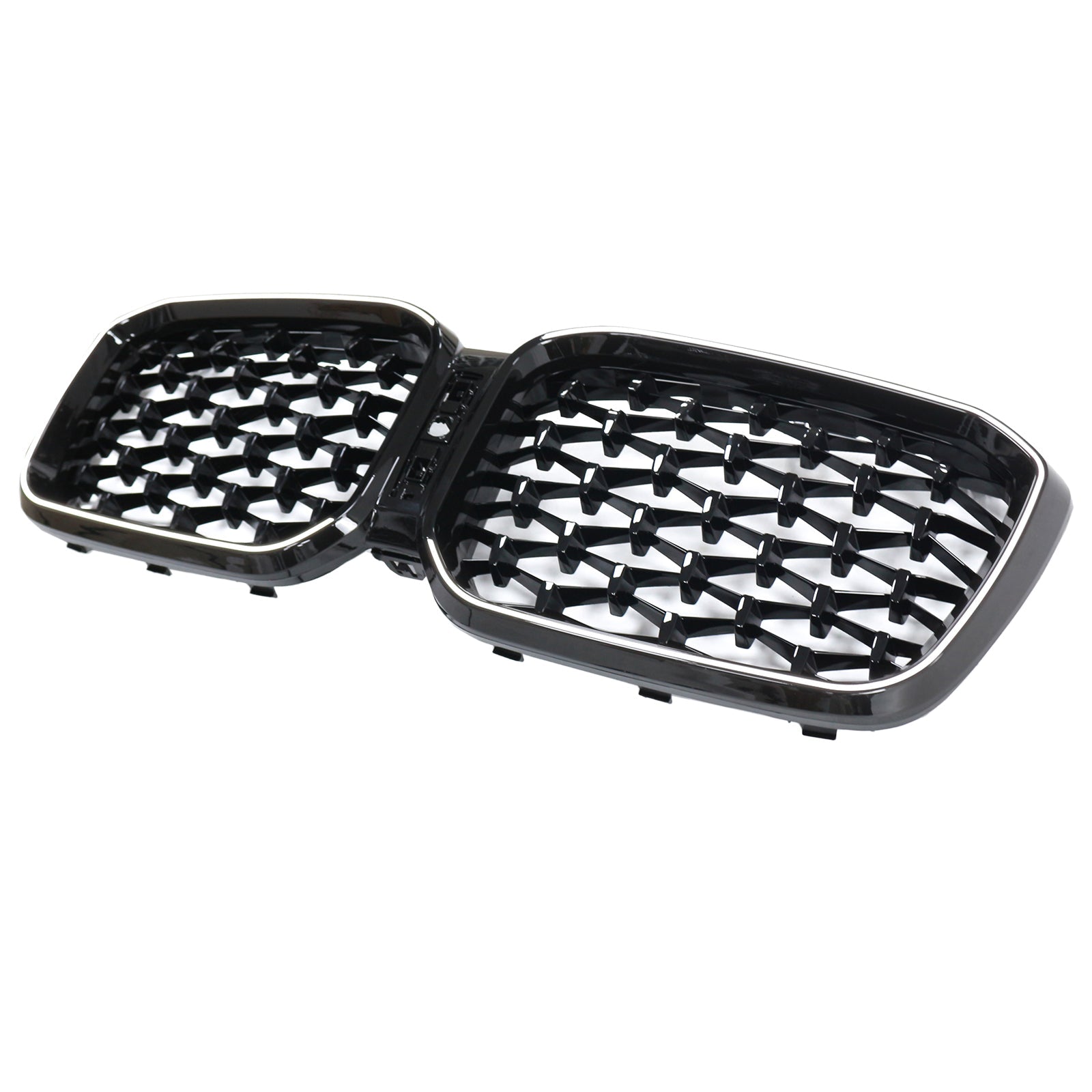 2022-2025 BMW X3 G01 X4 G02 Diamond Glossy Black Front Bumper Kidney Grille