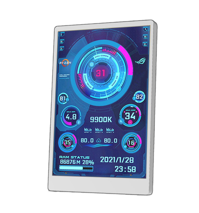 AIDA64 Type-C Secondary Screen 3.5inch IPS Monitor USB Display CPU GPU RAM White