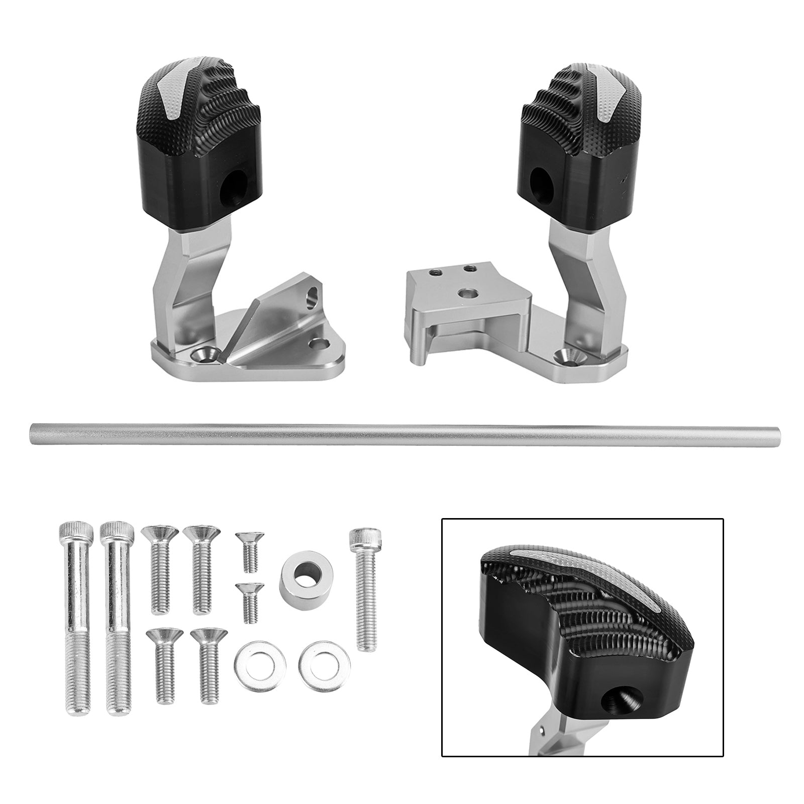 Protector Engine Crash Bund Pad Slider Silver For Suzuki Gsxr1300 Hayabusa 21-23