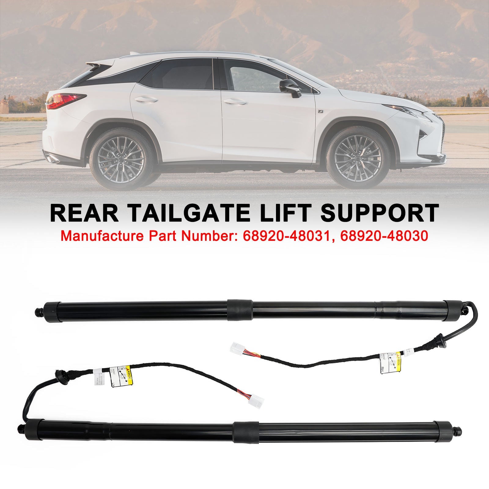 2018-2019 Lexus RX 450h BASE (VIN starts with JTJB) 2PCS Rear Tailgate Support Struts 6892048031 6891048071