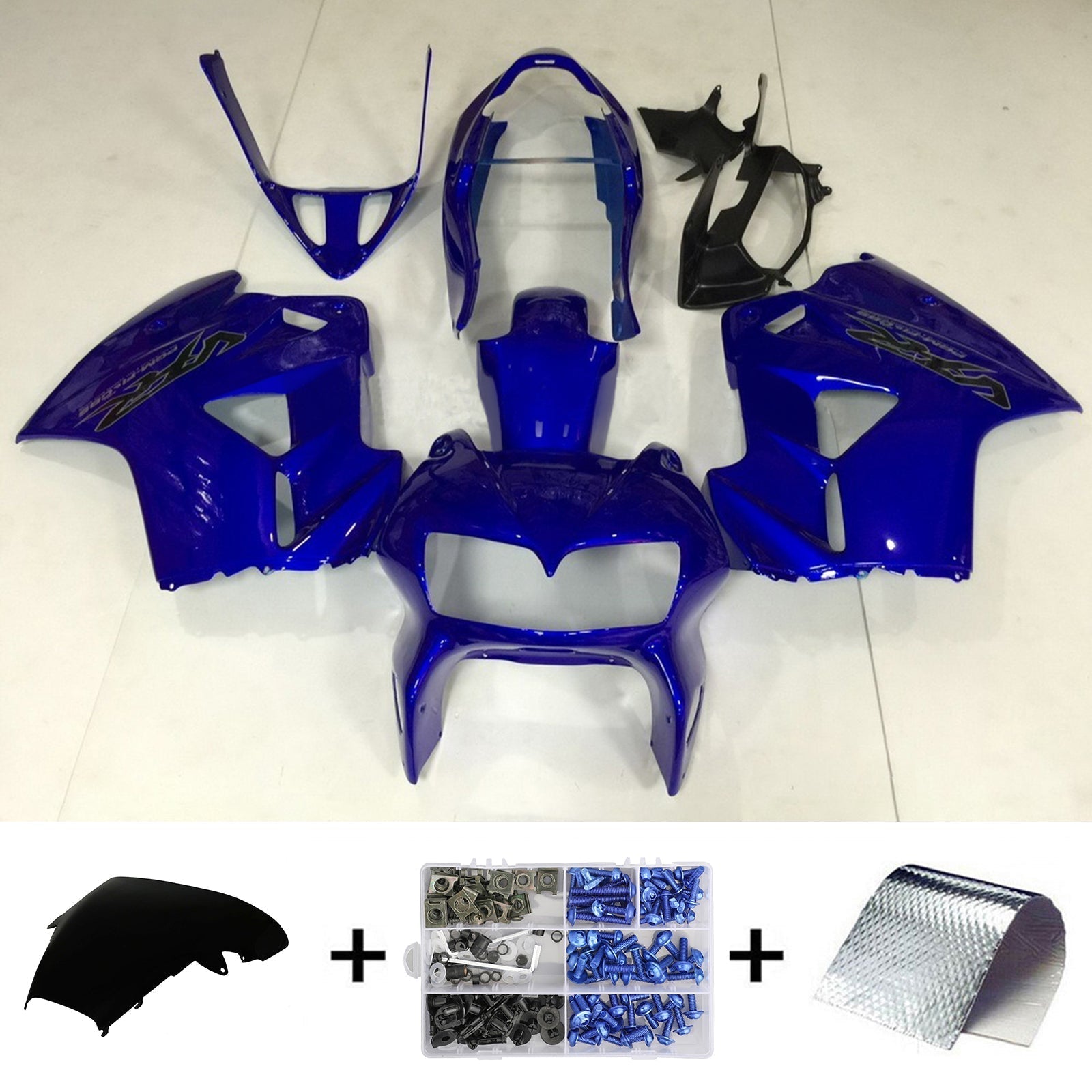 1998-2001 Honda VFR800 Amotopart Injection Fairing Kit Bodywork Plastic ABS #105