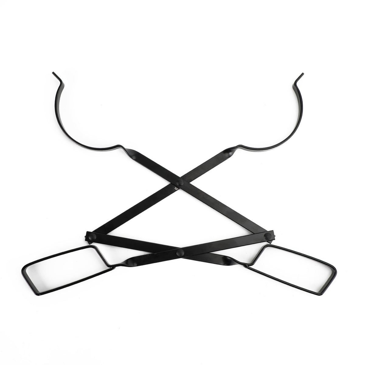 2PCS Hearth Tool Fireplace Set Fire Tools Set Campfire Tongs Fire hook Black