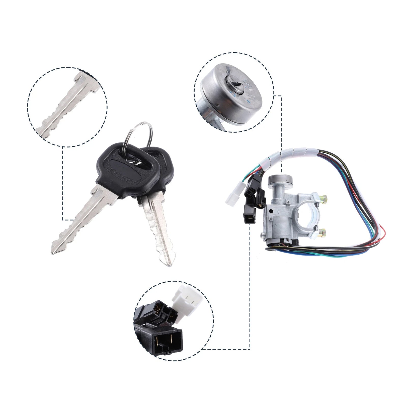 Ignition Switch w/2 Keys UB3976290 For Mazda Pickup B2000 B2200 B2600 1986-1993