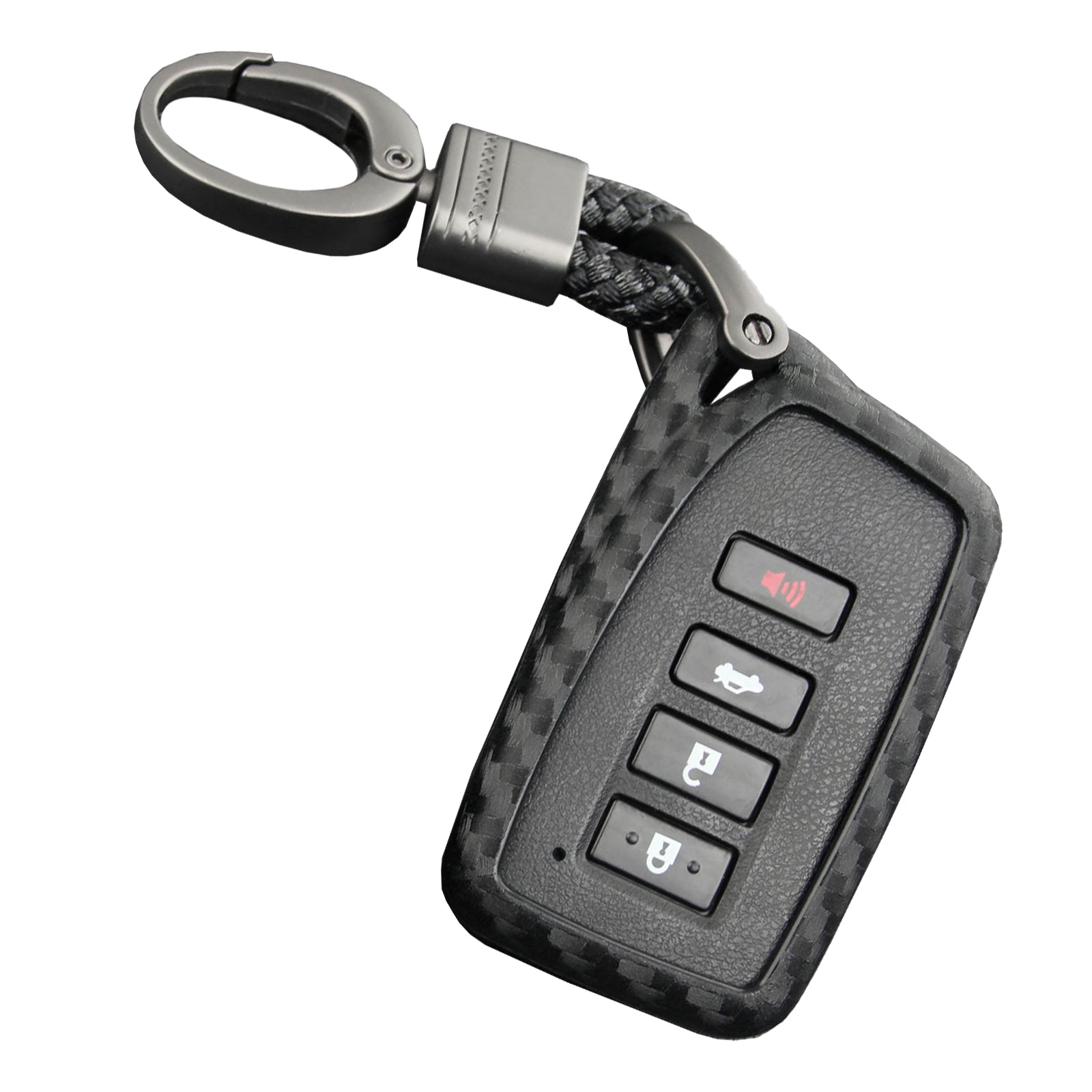 Leather Silicone Car Key Case Cover With Buckle For Lexus