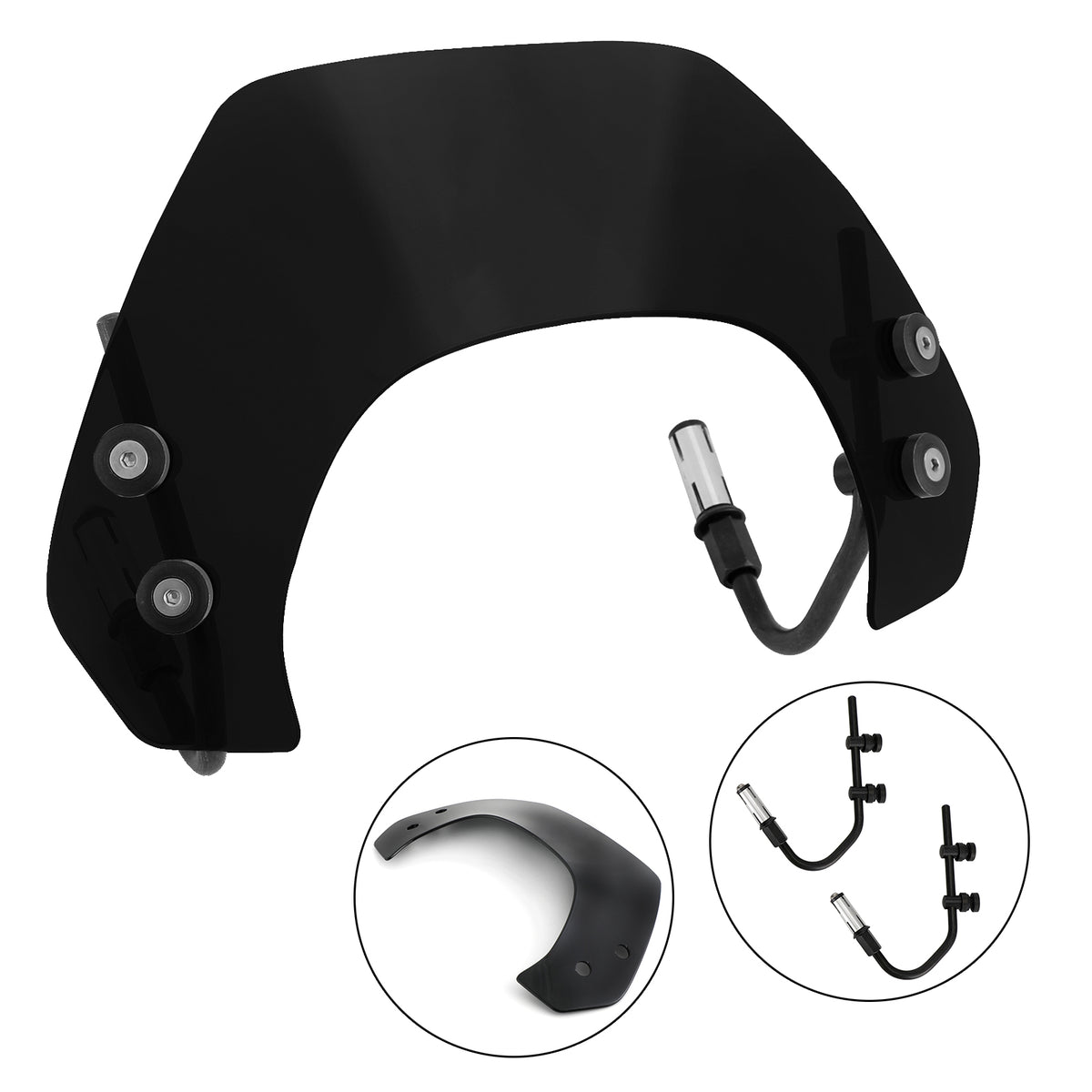 Short Motorcycle Windshield WindScreen fit for Vespa Sprint 150 2016-2023
