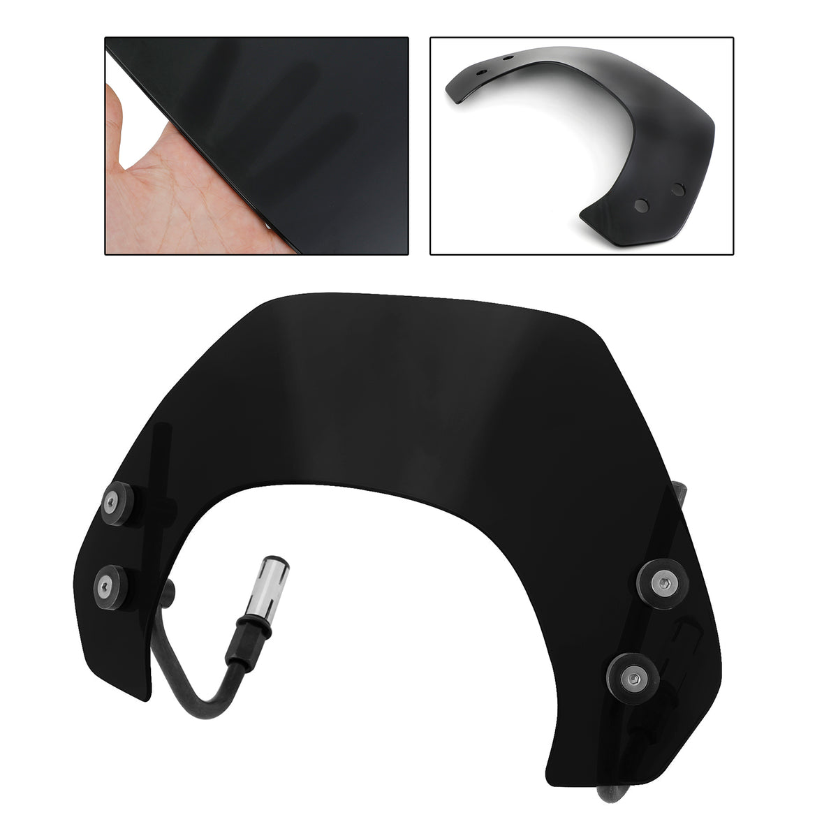 Short Motorcycle Windshield WindScreen fit for Vespa Sprint 150 2016-2023