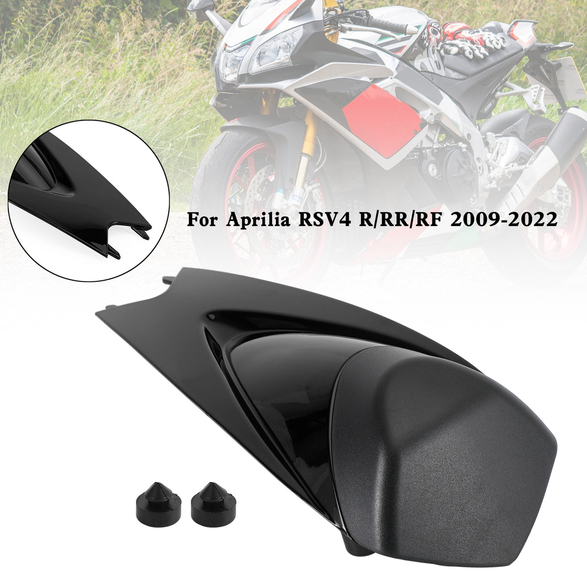 Rear Seat Cover Fairing Cowl for Aprilia RS4 RSV4 1000 2009-2022 Black