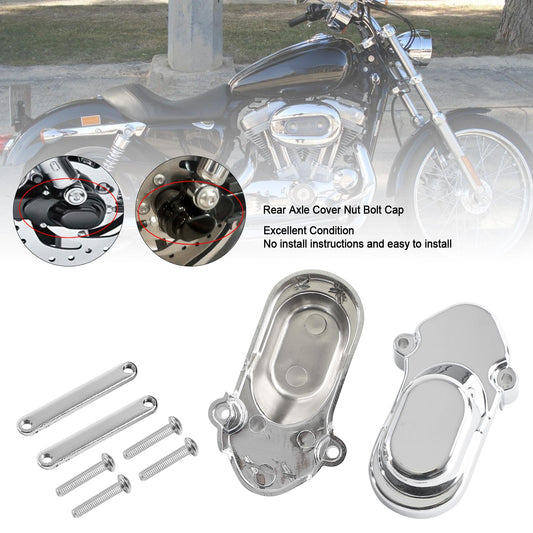 05-17 Sportster 1200 XL1200C 883  Chrome Generic Rear Axle Cover Nut Bolt Cap