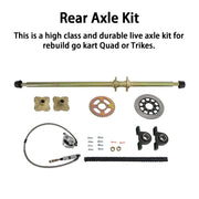 44.8" ATV Quad Go Kart Rear Live Axle Kit Sprocket Brake Wheel Hub Brake Assembly