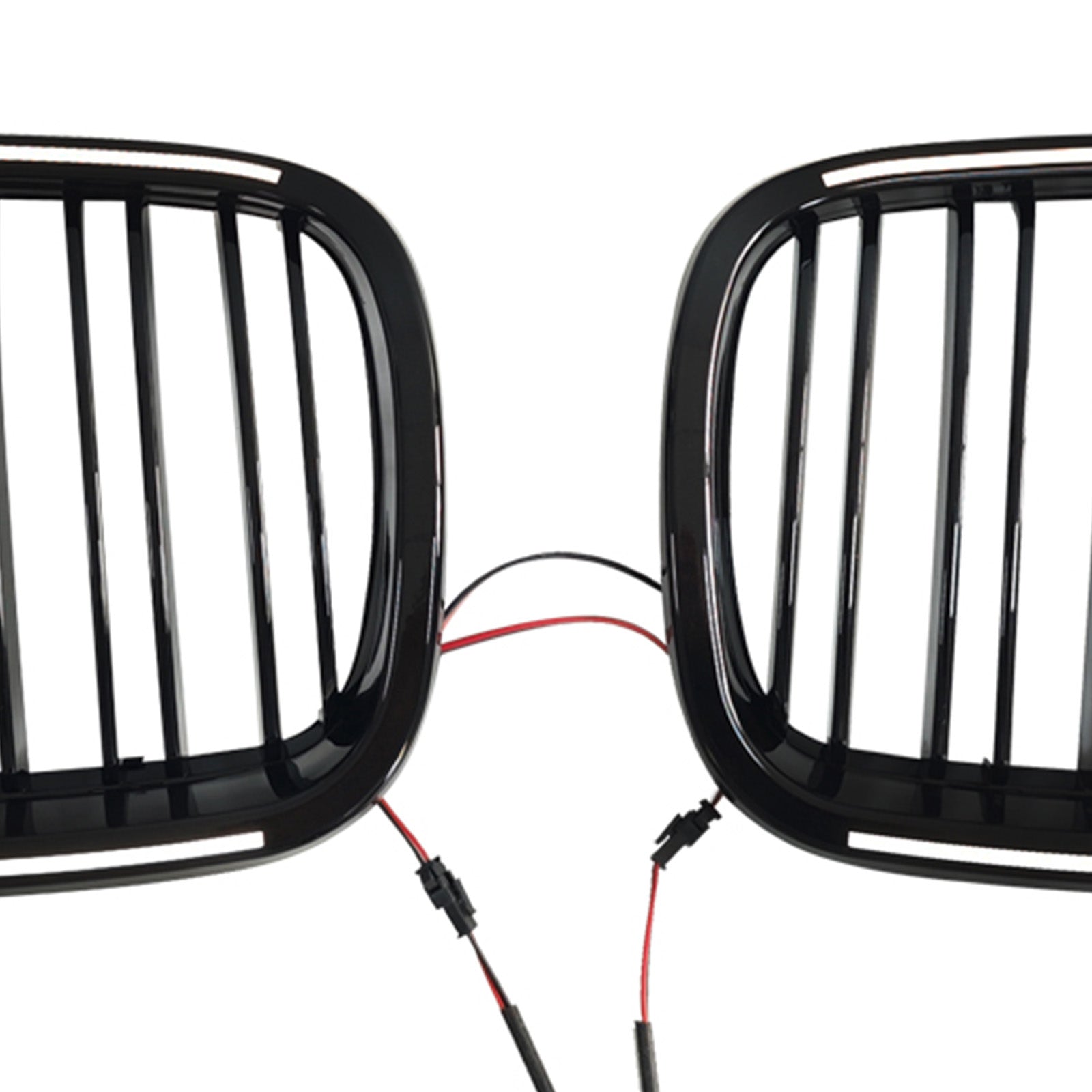 2008-2011 For BMW X6 Hybrid E72 Gloss Black Front Bumper Kidney Grill Grille 51137157687 51137157688